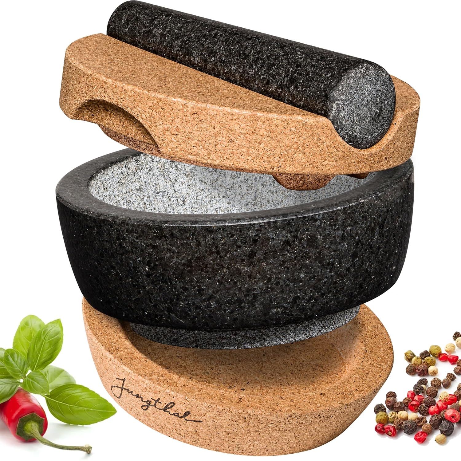 Set Mortaio con Pestello XXL in Granito - immagine 1