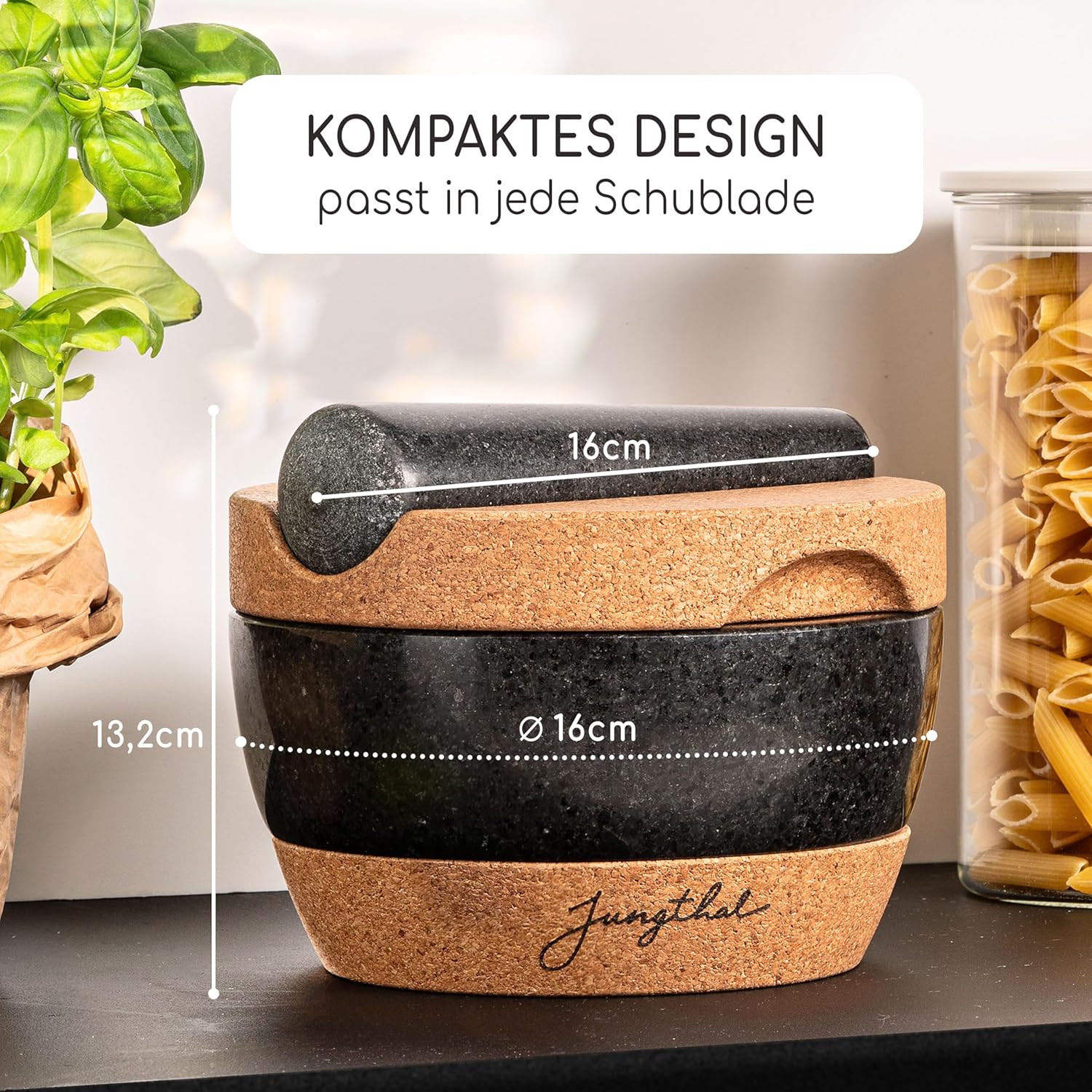 Set Mortaio con Pestello XXL in Granito - immagine 4