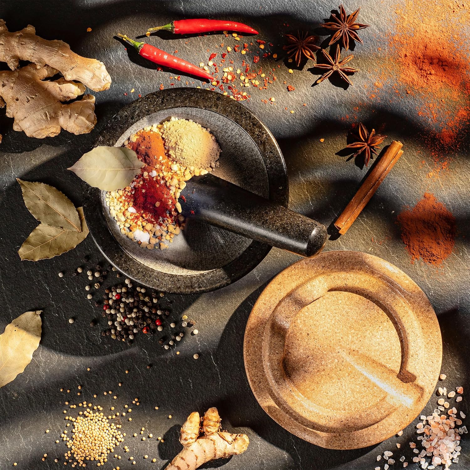 Set Mortaio con Pestello XXL in Granito - immagine 7