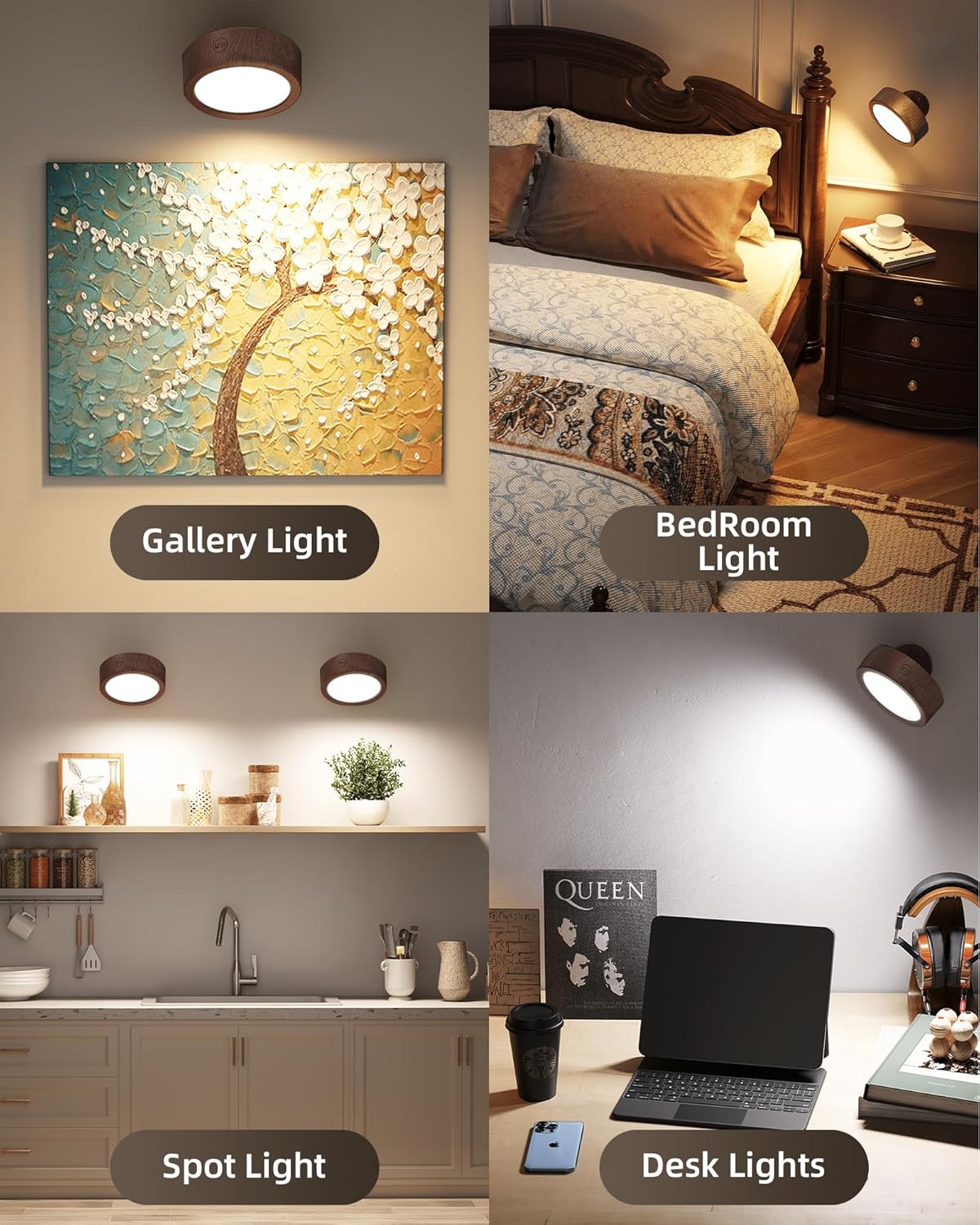 Ezvalo Lampada da Parete LED Interni Ricaricabile - immagine 2