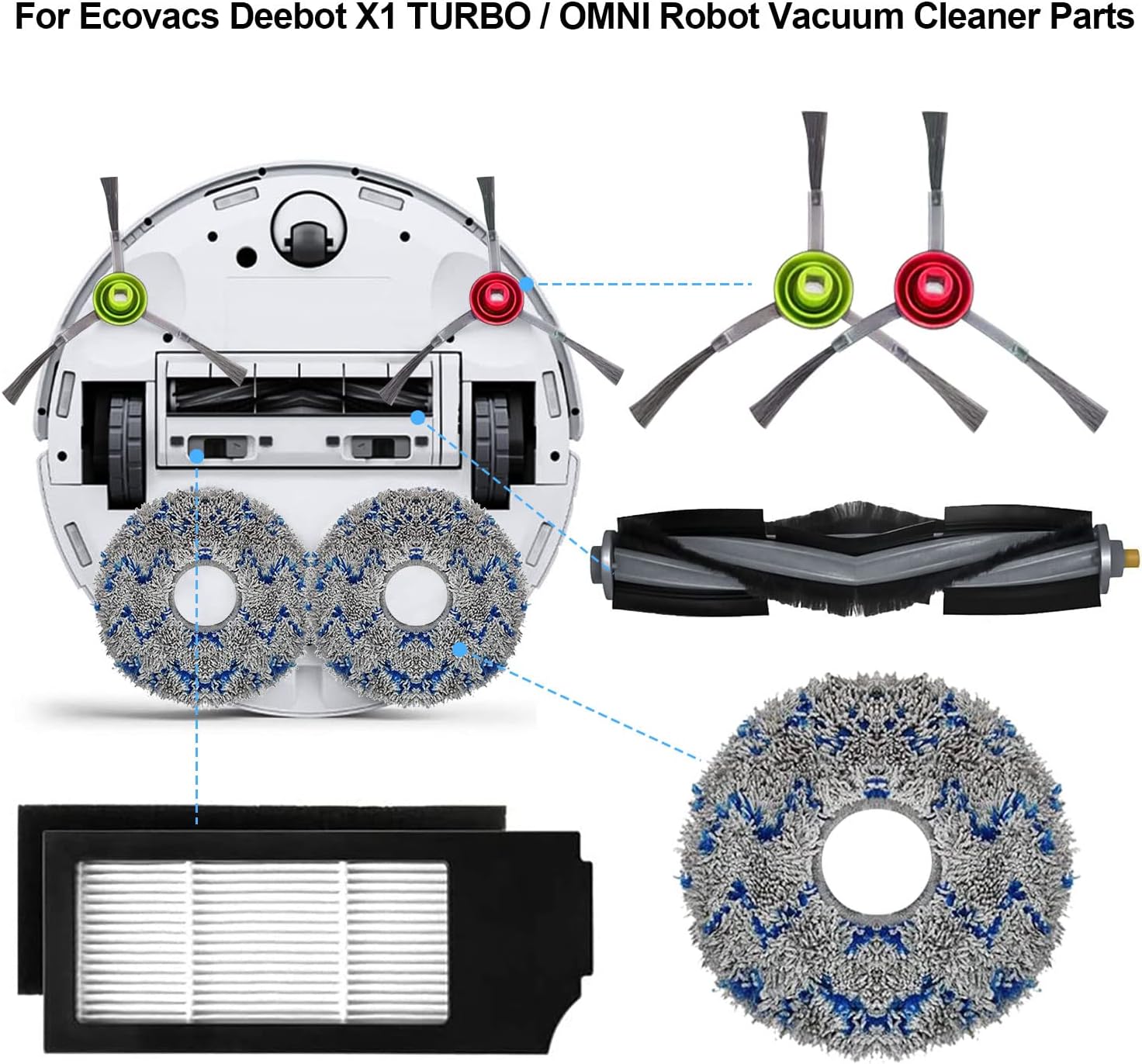 Fixbetter - Accessori Ricambio per Ecovacs Deebot X1/T10 - immagine 2