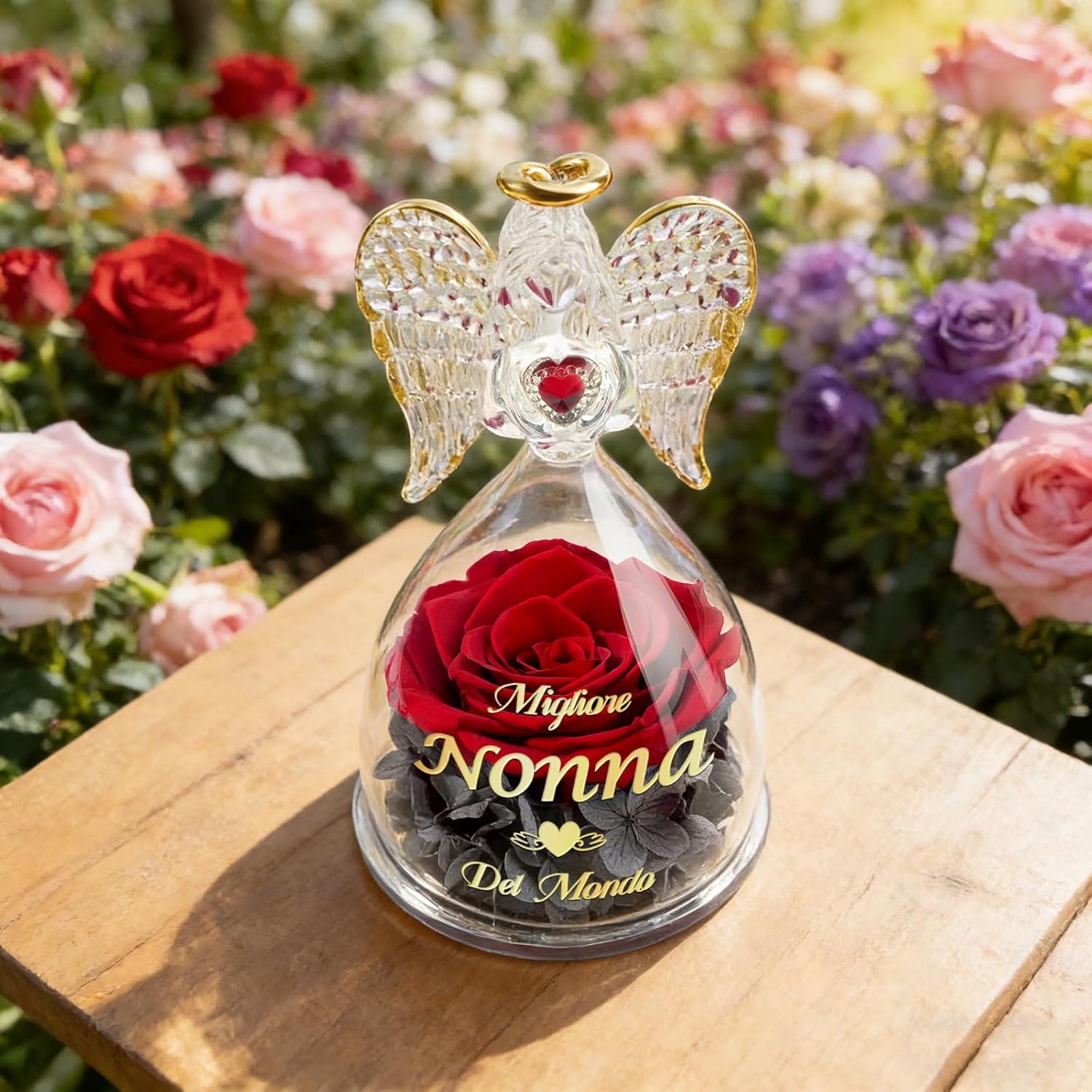 Sunia Rosa Eterna Angel - Regalo Nonna Natale - immagine 3