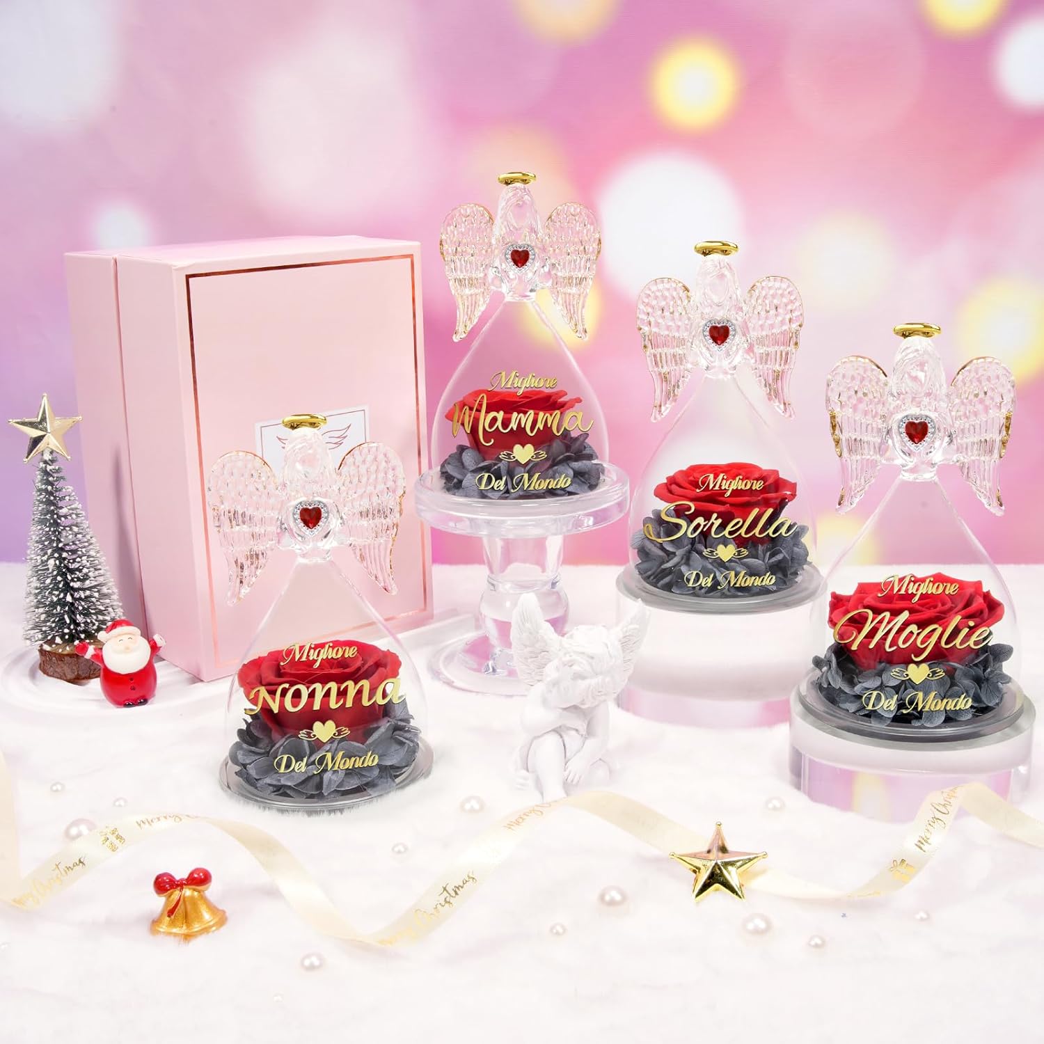 Sunia Rosa Eterna Angel - Regalo Nonna Natale - immagine 6