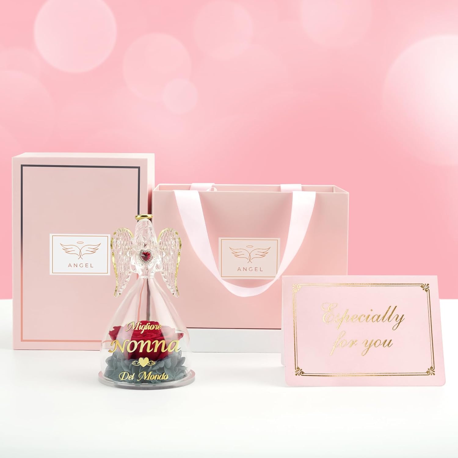 Sunia Rosa Eterna Angel - Regalo Nonna Natale - immagine 7