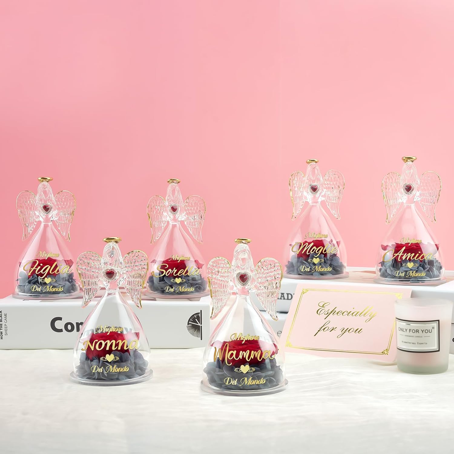 Sunia Rosa Eterna Angel - Regalo Nonna Natale - immagine 8