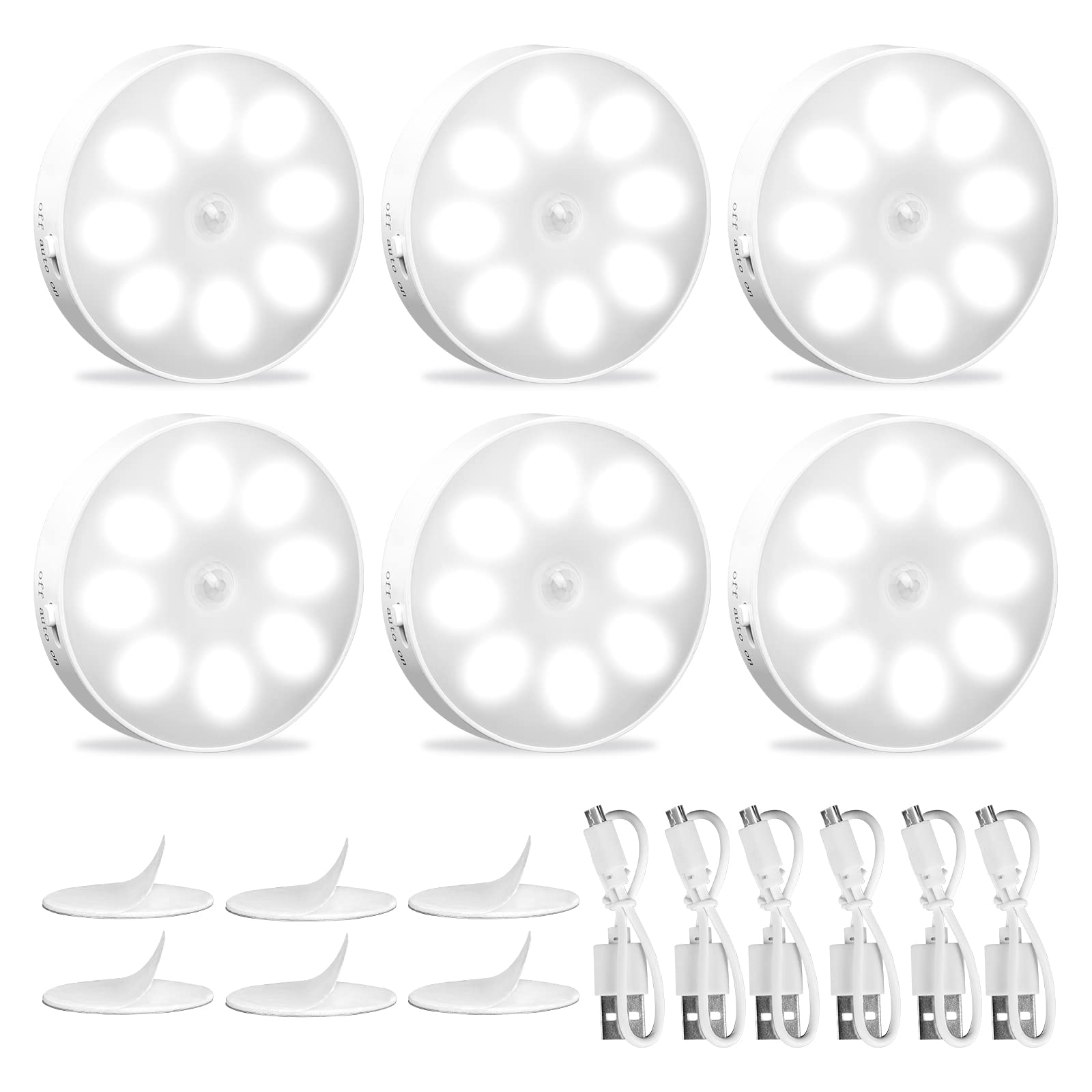 Luce Armadio LED con Sensore di Movimento (6 Pezzi)