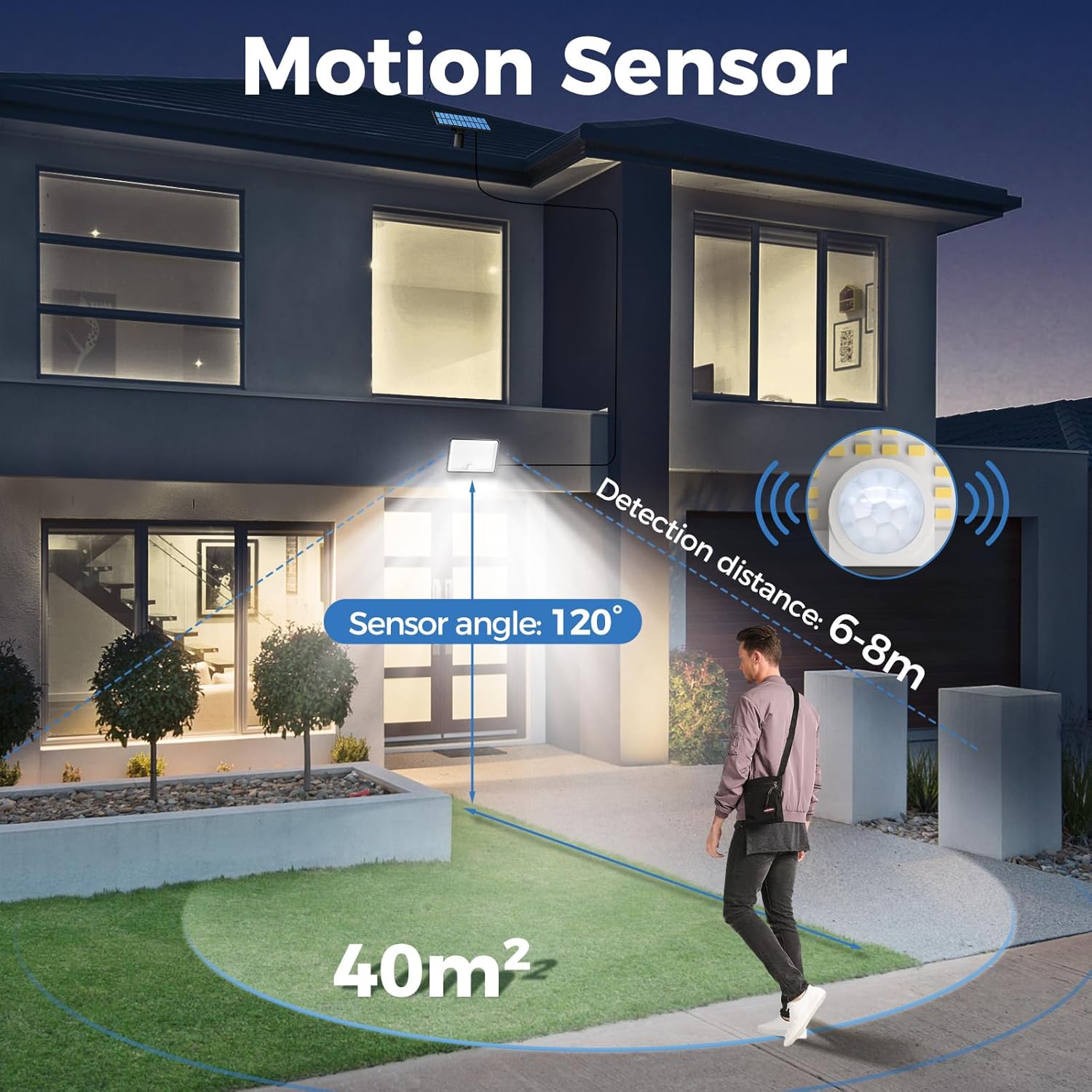 Peasur 4 Pezzi Luce Solare LED Esterno 348LED - immagine 7