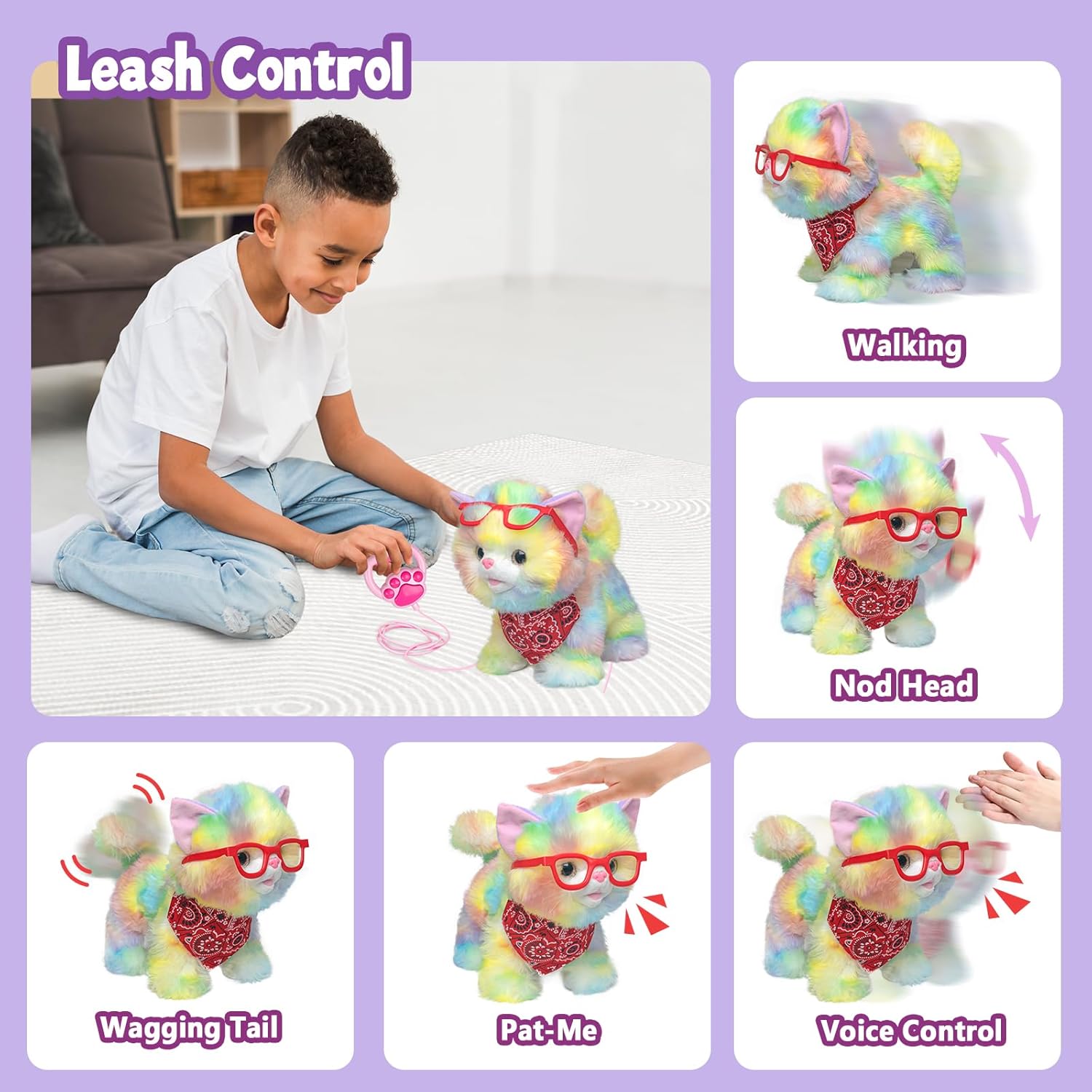 YH YUHUNG Gatto Giocattolo Telecomandato - immagine 2