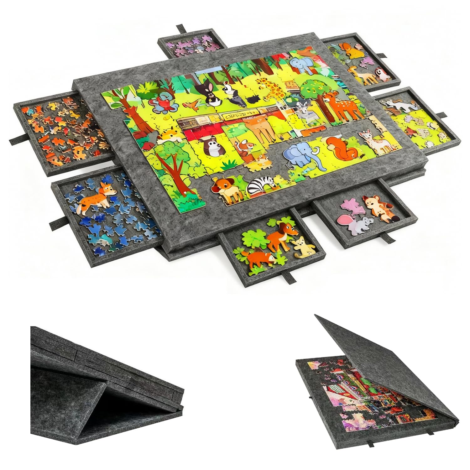 Puzzletisch Inclinabile e Girevole 77x53cm per 1000 Pezzi