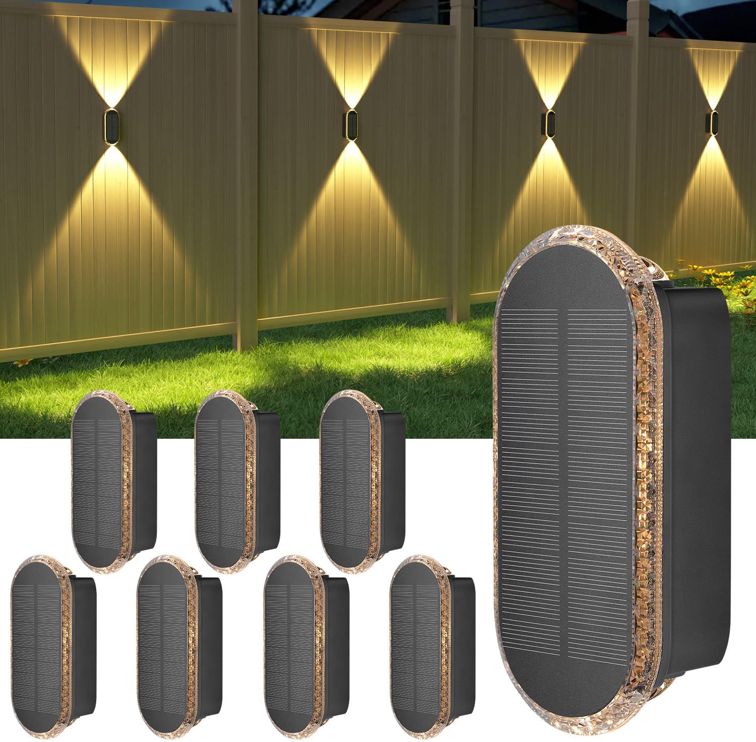 Ellasay Luci Solari per Recinzioni Giardino IP65