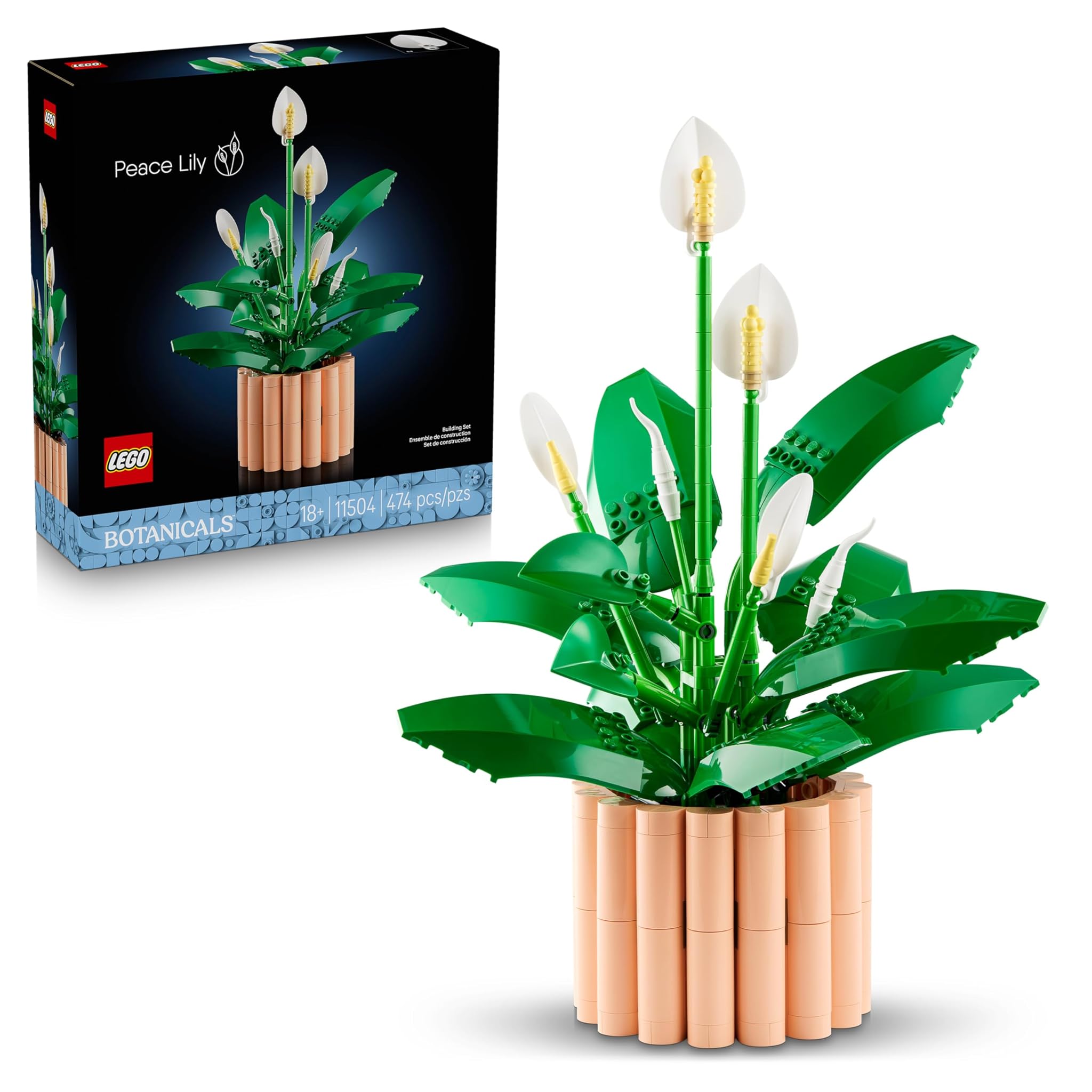 Lego Botanicals Spatifillo - Pianta Artificiale con Vaso