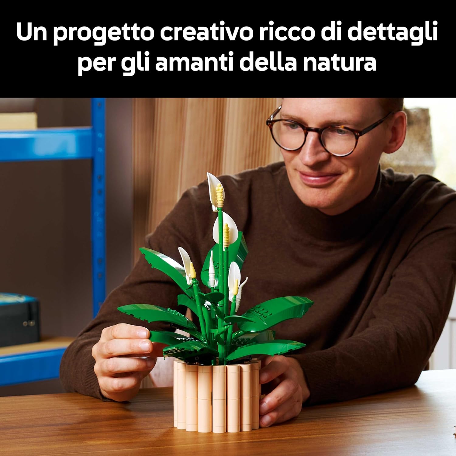 Lego Botanicals Spatifillo - Pianta Artificiale con Vaso - immagine 3