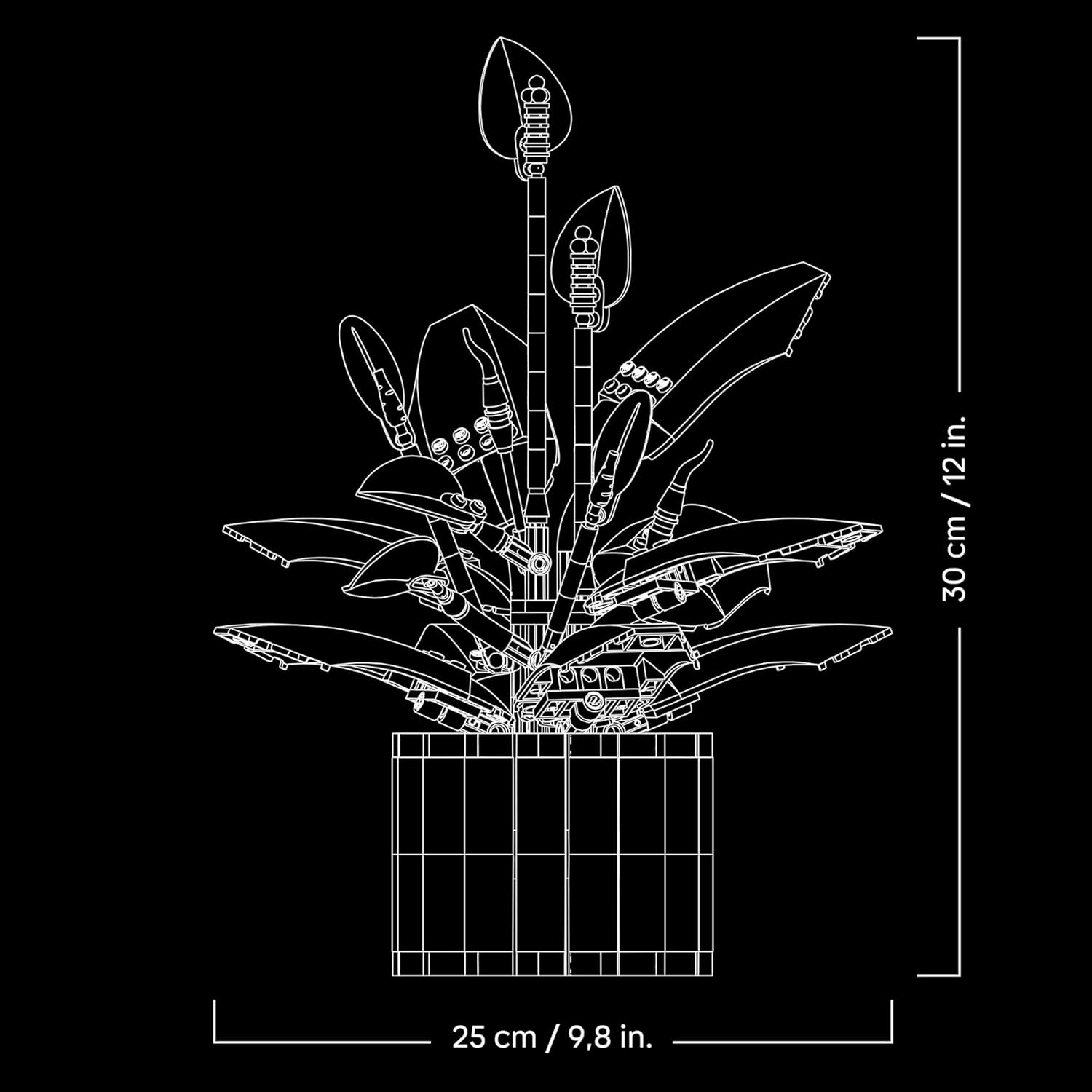 Lego Botanicals Spatifillo - Pianta Artificiale con Vaso - immagine 7