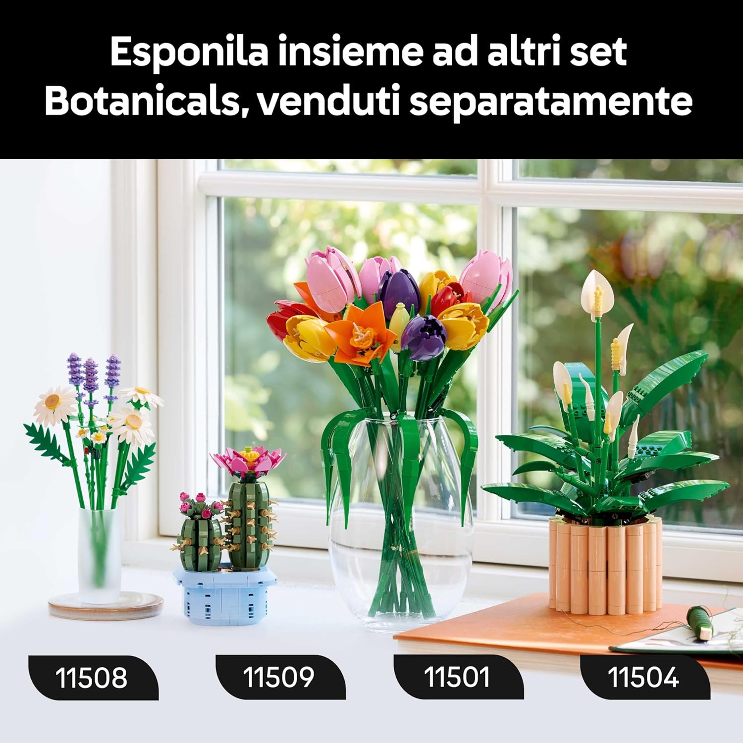 Lego Botanicals Spatifillo - Pianta Artificiale con Vaso - immagine 8