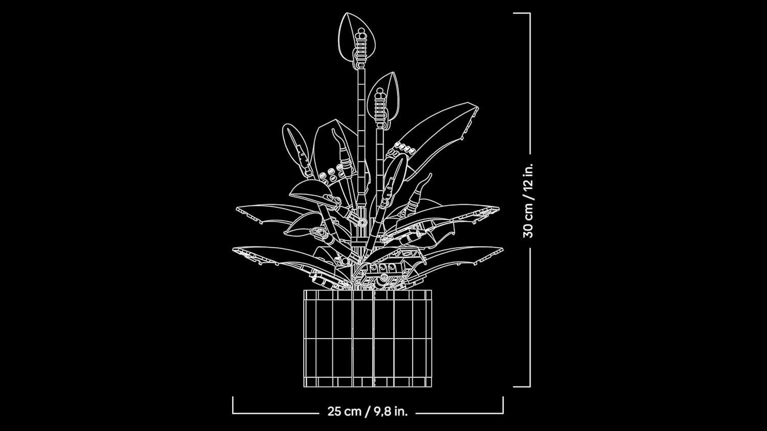 Lego Botanicals Spatifillo - Pianta Artificiale con Vaso - immagine 9