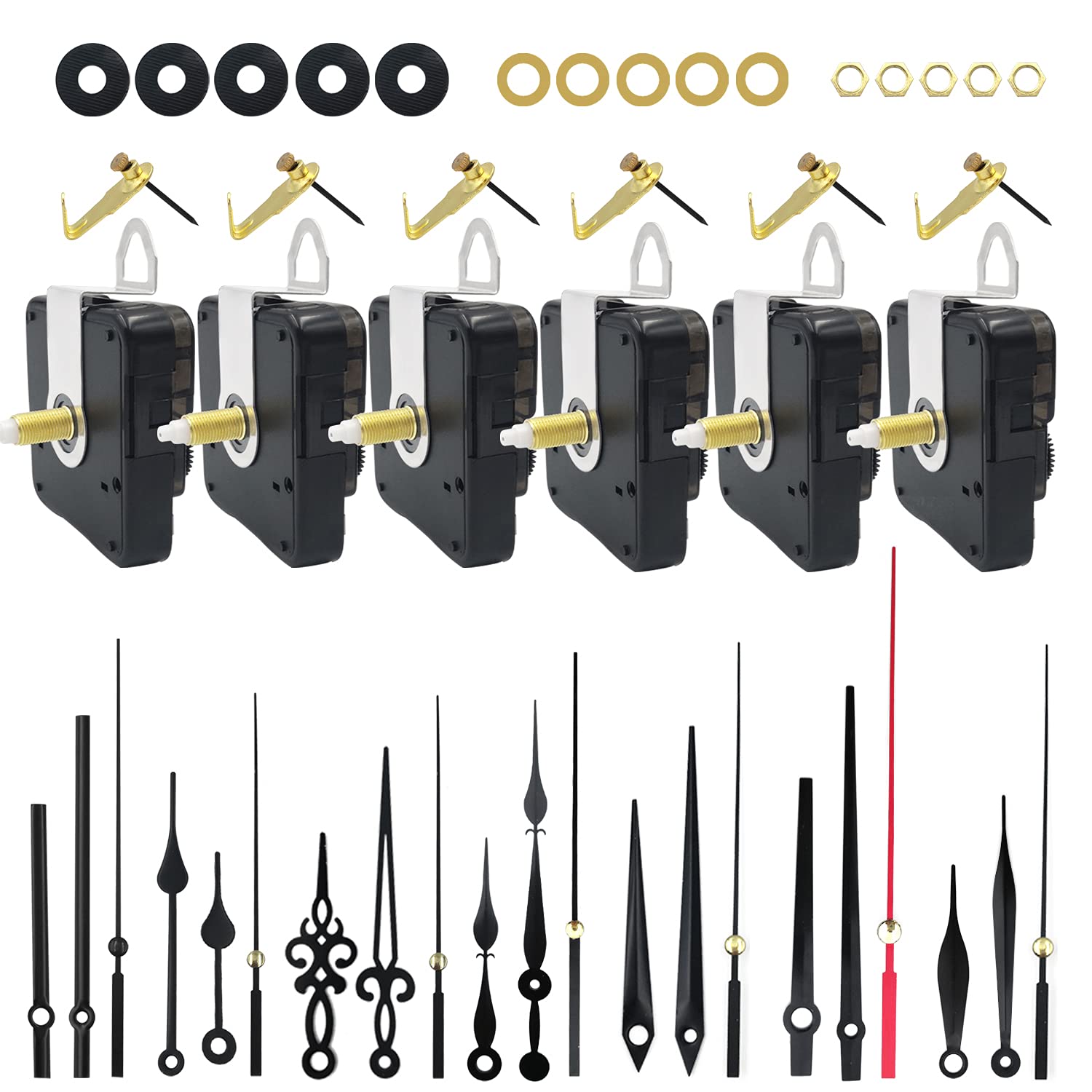 Movimento Meccanismo Orologio da Parete al Quarzo (6 pz)