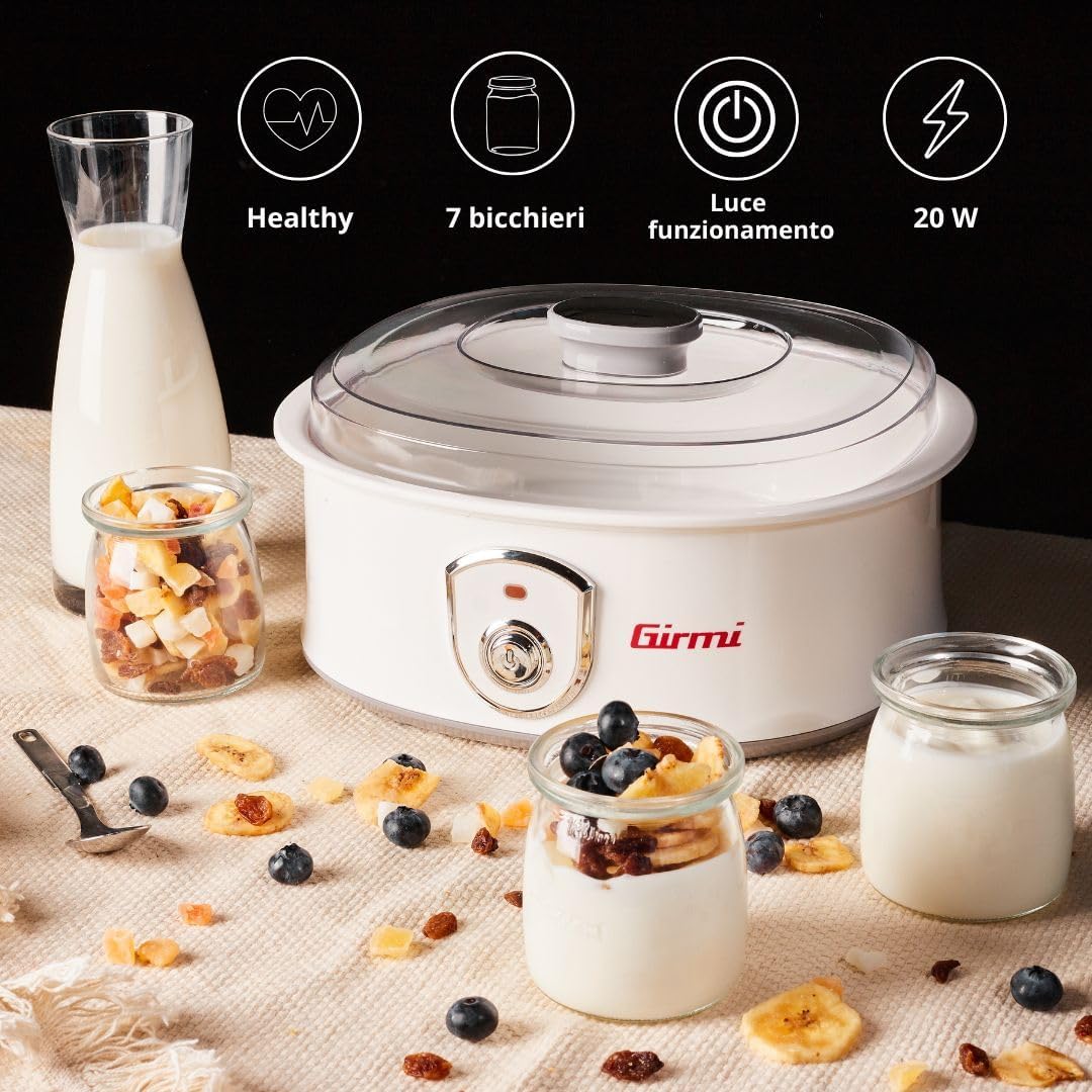 Girmi YG03 Yogurtiera con 7 Vasetti in Vetro - immagine 3
