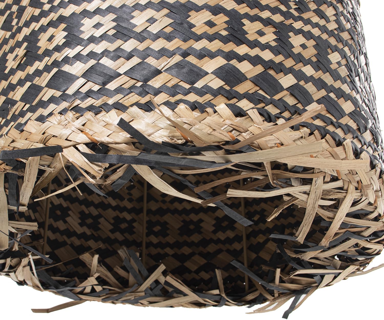 LÁMPARA TECHO RATÁN NATURALE/NERO Ø36X29CM - immagine 3