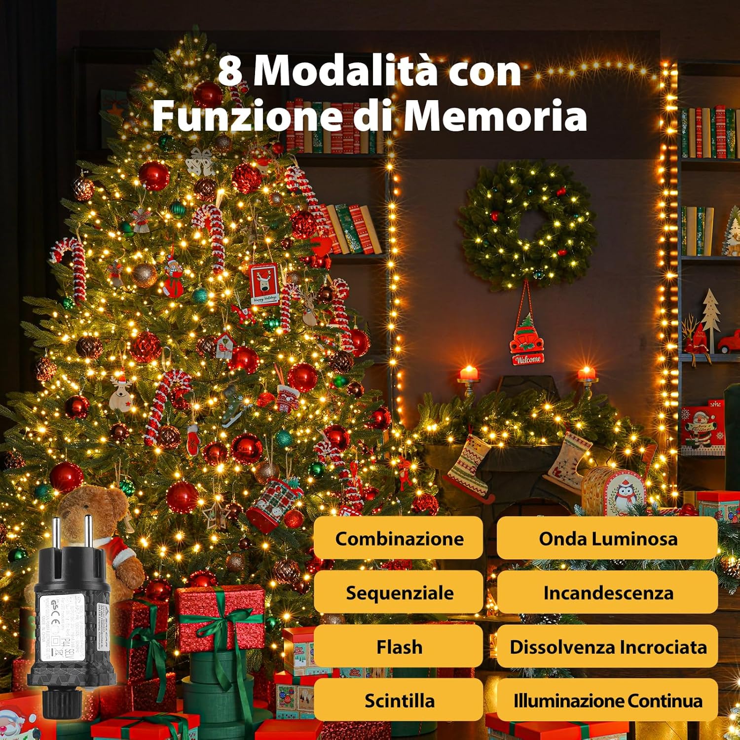 Salcar Led Stringa 40m 640 Leds Bianco Caldo - immagine 2