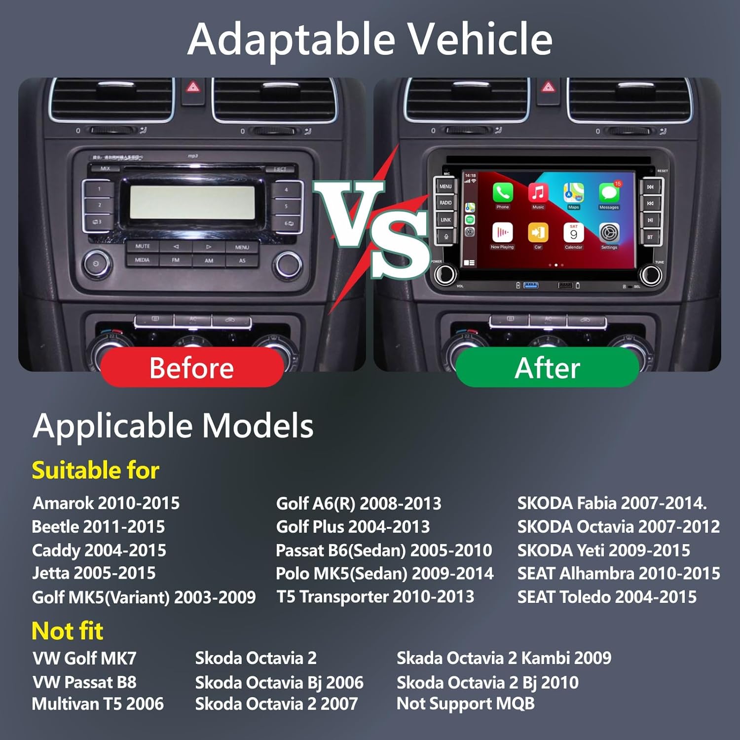 Linux Autoradio 7" per VW Golf 5 6 Passat Jetta Caddy Polo - immagine 5