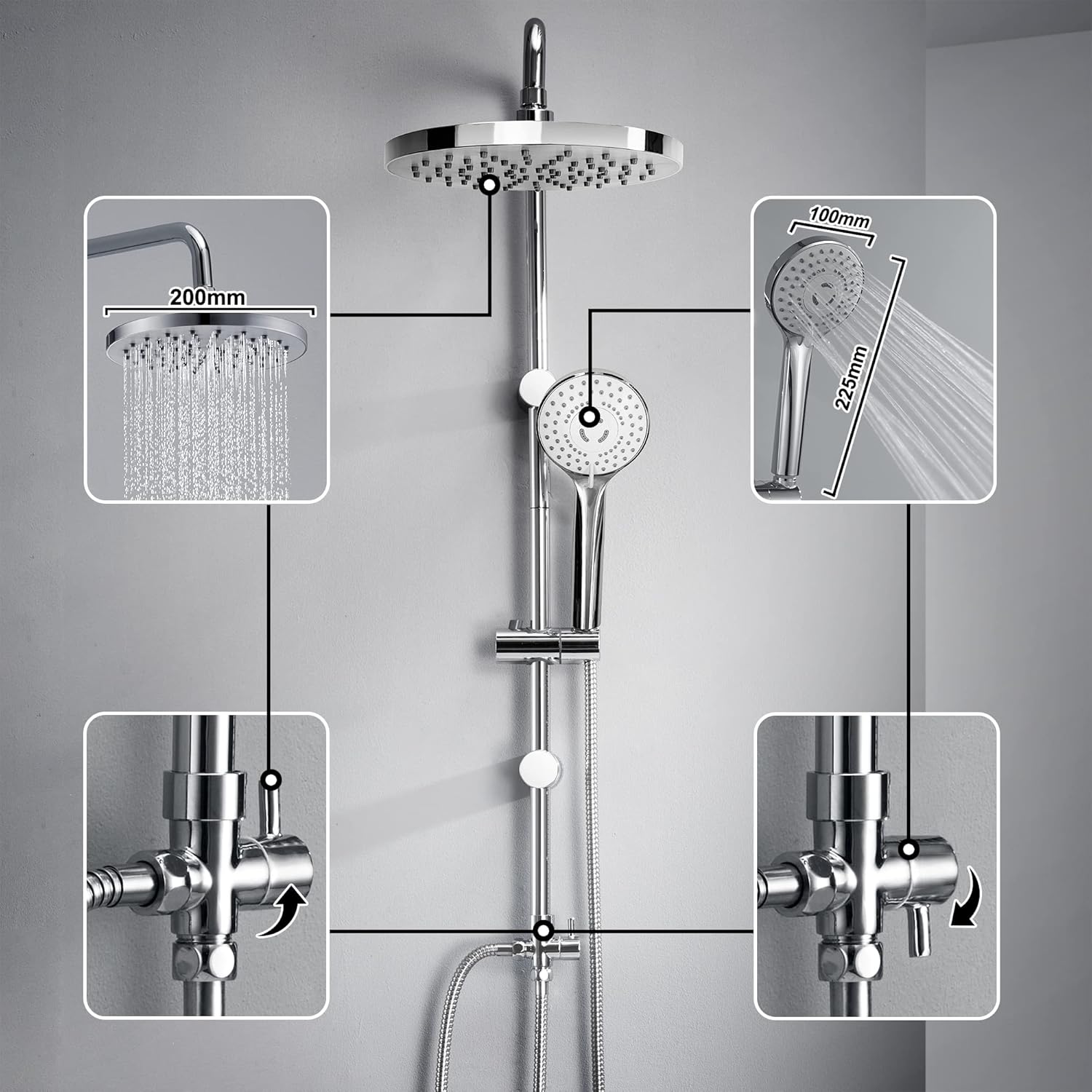 Joho Colonna Doccia Idromassaggio Tonda D23cm - immagine 2