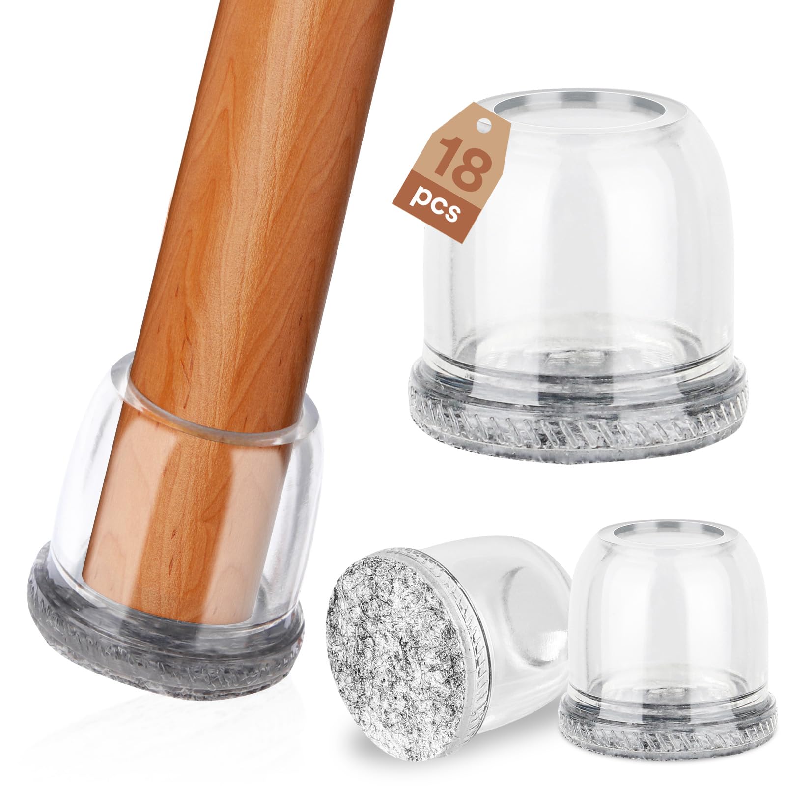 Euqvunn 18 Gommini per Sedie Rotondi 14-20mm