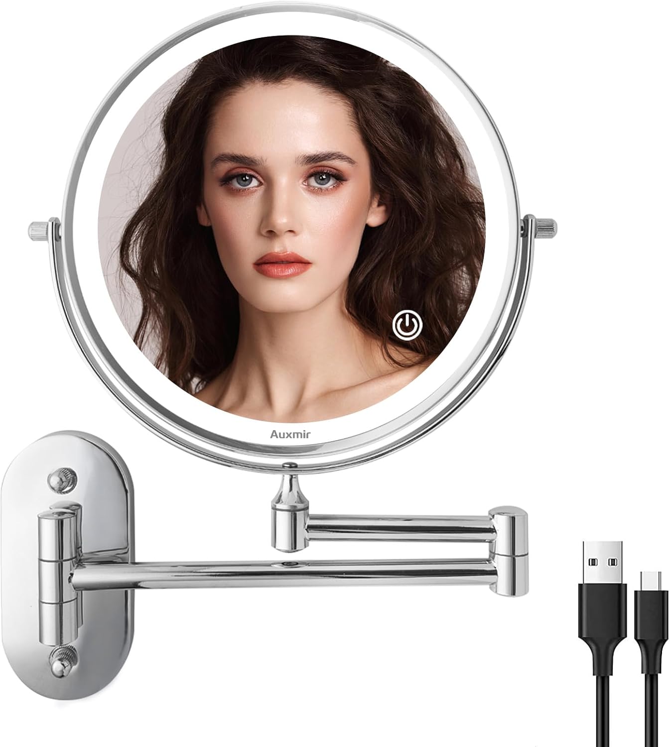 Auxmir Specchio Trucco 20X/1X con 54 LED, Ricaricabile - immagine 1