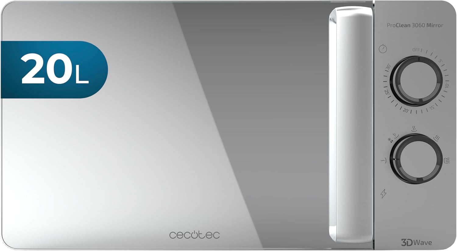 Cecotec Microonde ProClean 3060 Mirror 20 Litri 700W - immagine 1