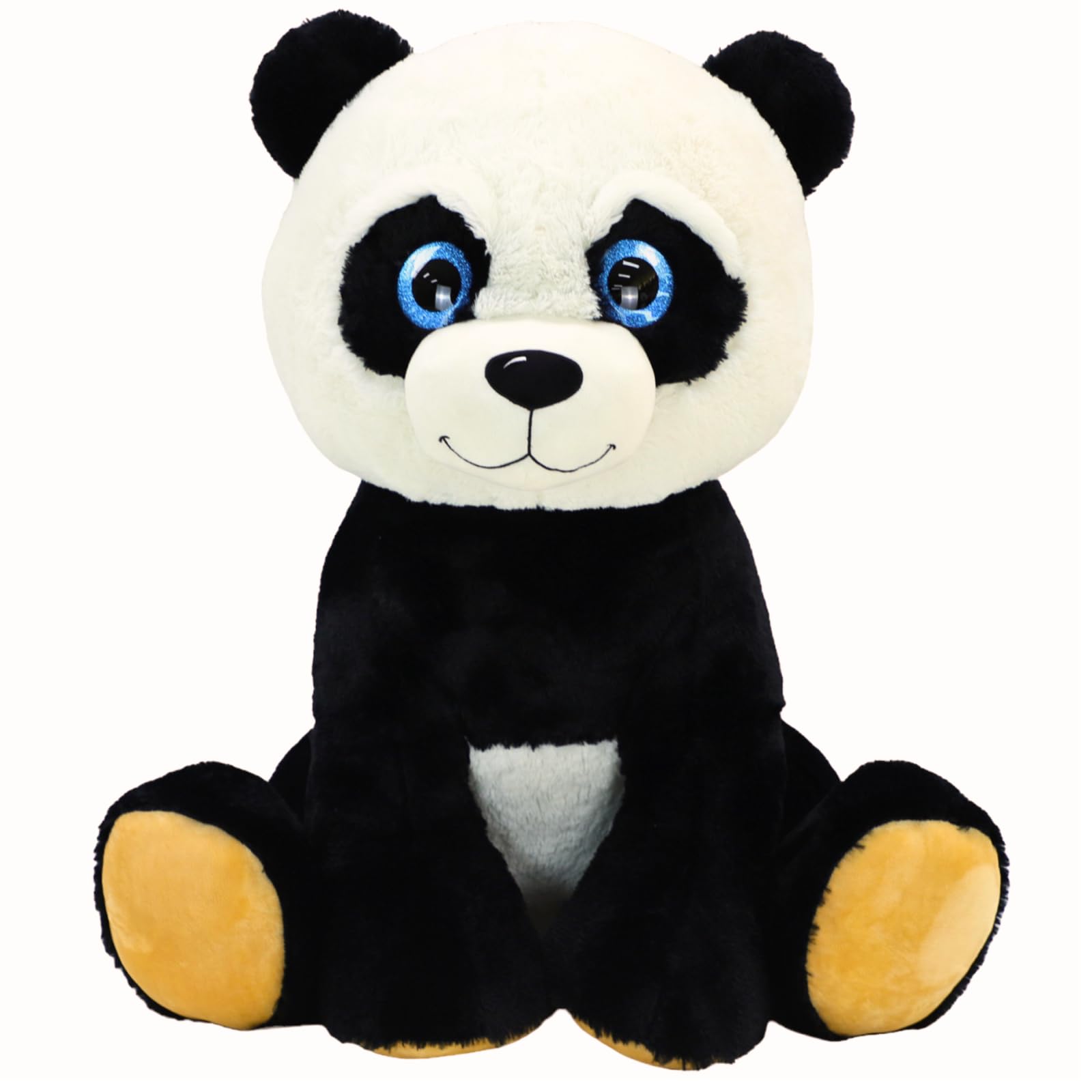 Panda di Peluche XXL 75 cm con Occhi Blu Scintillanti