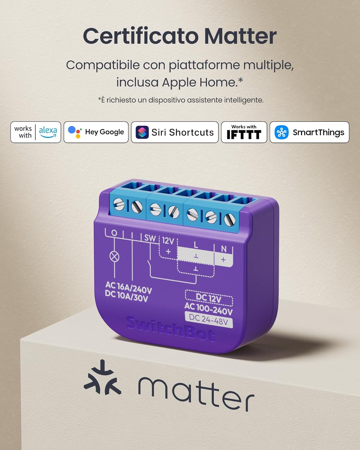 Switchbot Smart Interruttore Relè 1 con Ripetitore Bluetooth - immagine 3