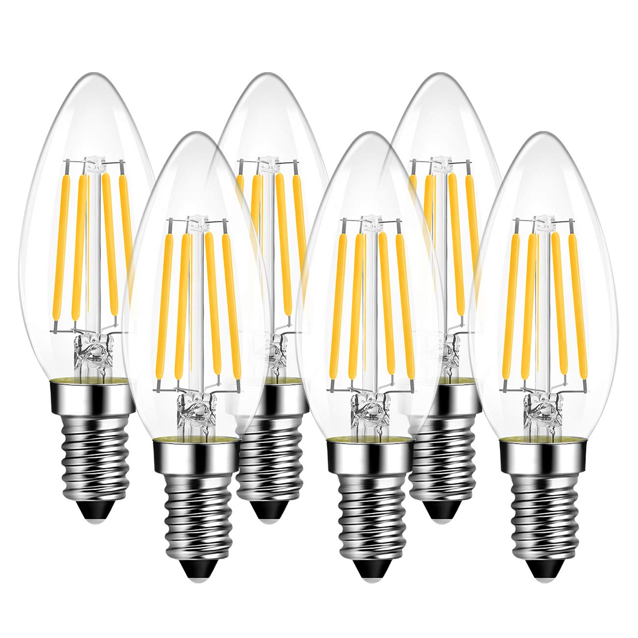 Lvwit Lampadine Filamento LED E14 5.5W (6 Pezzi)