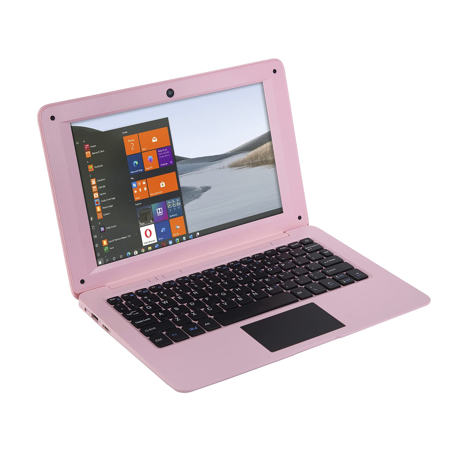 Computer Portatile Mini 10.1 Pollici Windows 10, Rosa Chiara