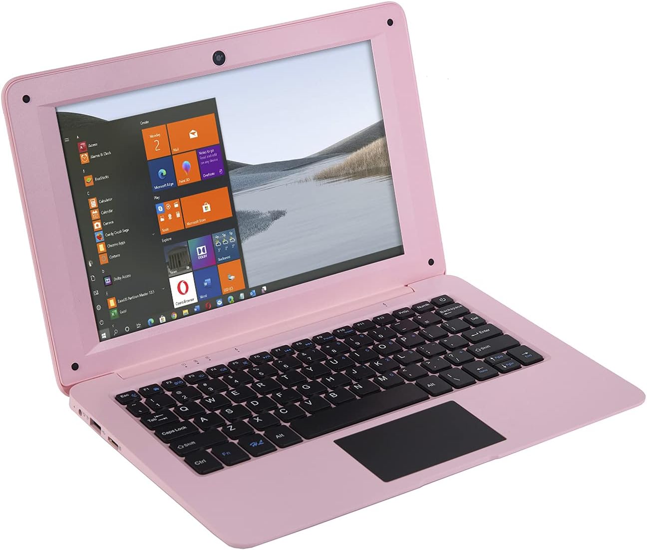 Computer Portatile Mini 10.1 Pollici Windows 10, Rosa Chiara - immagine 1