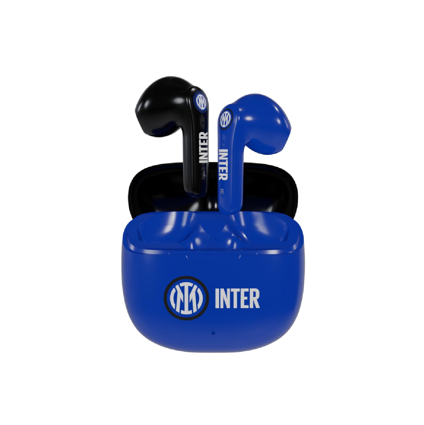 Techmade Inter - Cuffie In Ear Senza Filo, Nero/Azzurro
