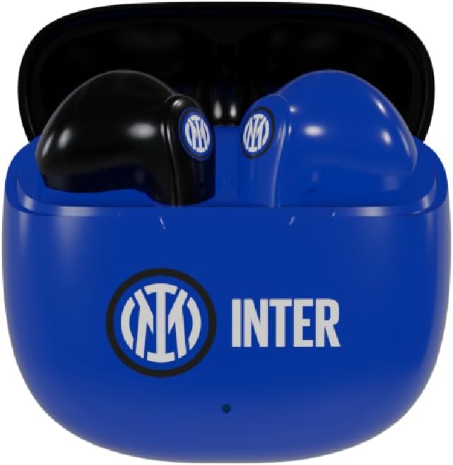 Techmade Inter - Cuffie In Ear Senza Filo, Nero/Azzurro - immagine 3