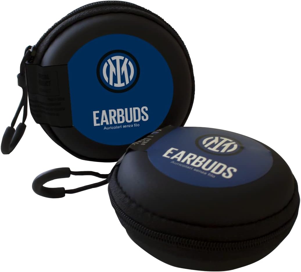 Techmade Inter - Cuffie In Ear Senza Filo, Nero/Azzurro - immagine 4