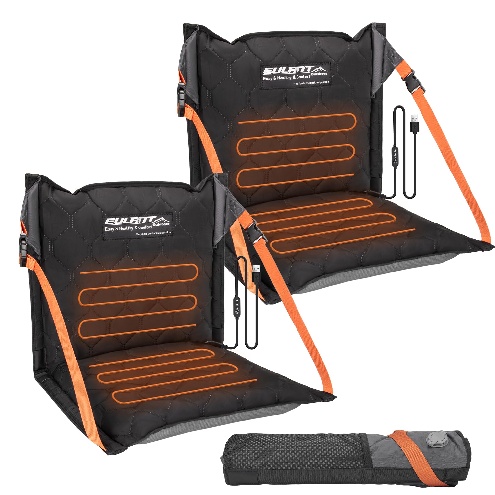 EULANT Cuscino da Stadio Gonfiabile Riscaldato con Schienale