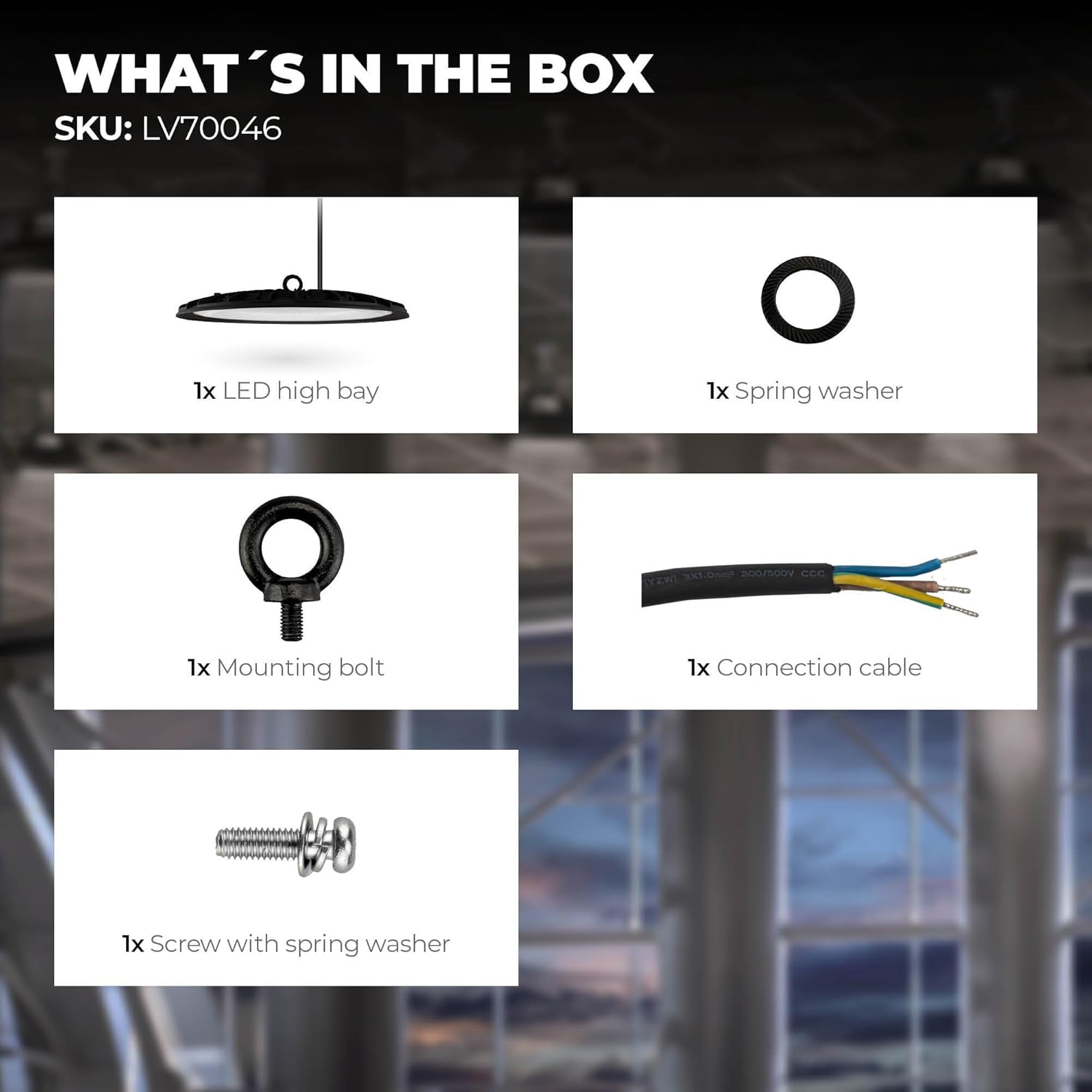 Ledvion - LED High Bay Sensor Dimmerabile 200W - immagine 2