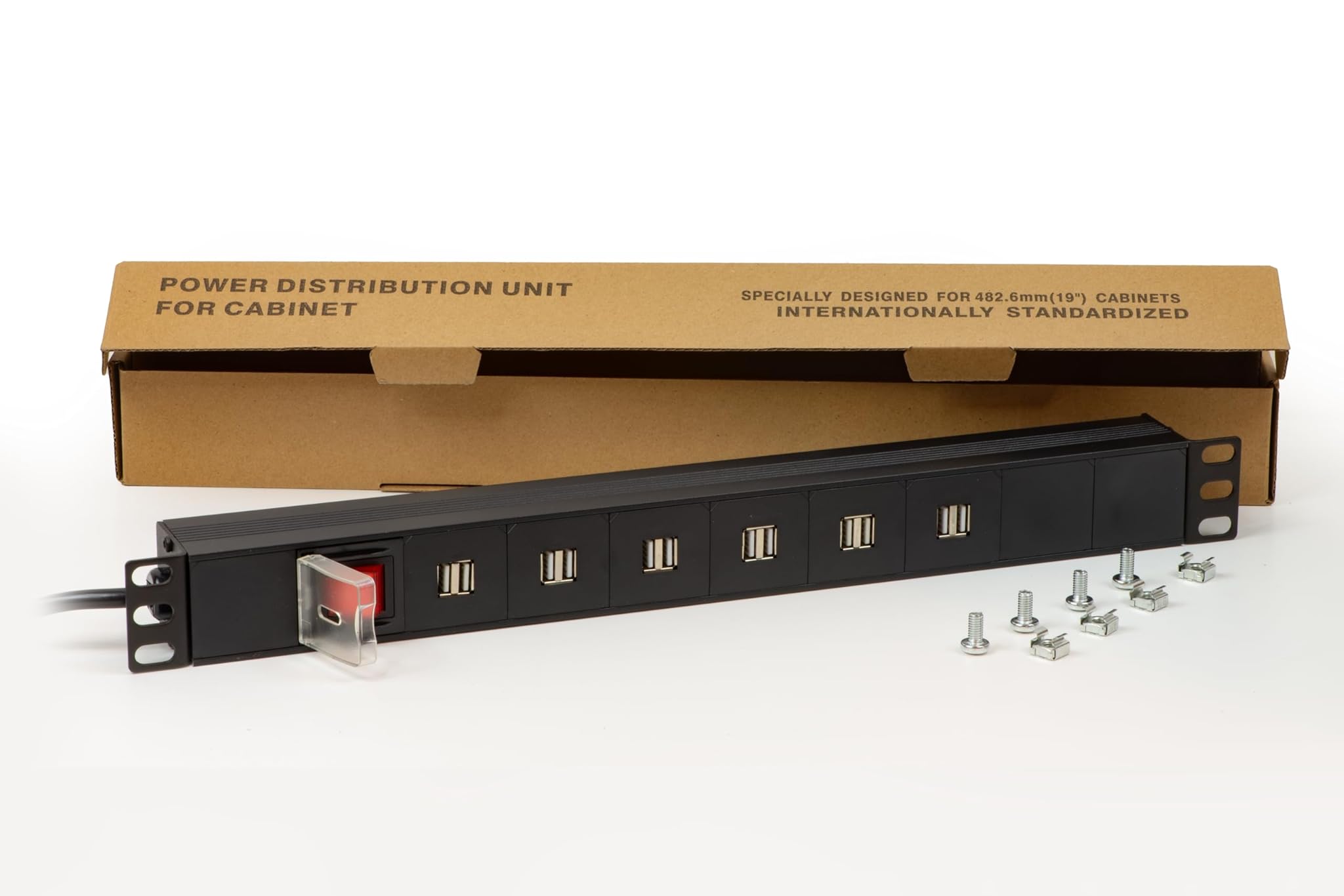 Link Multipresa 1U 19" Rack 6 Schuko + USB 3,4A