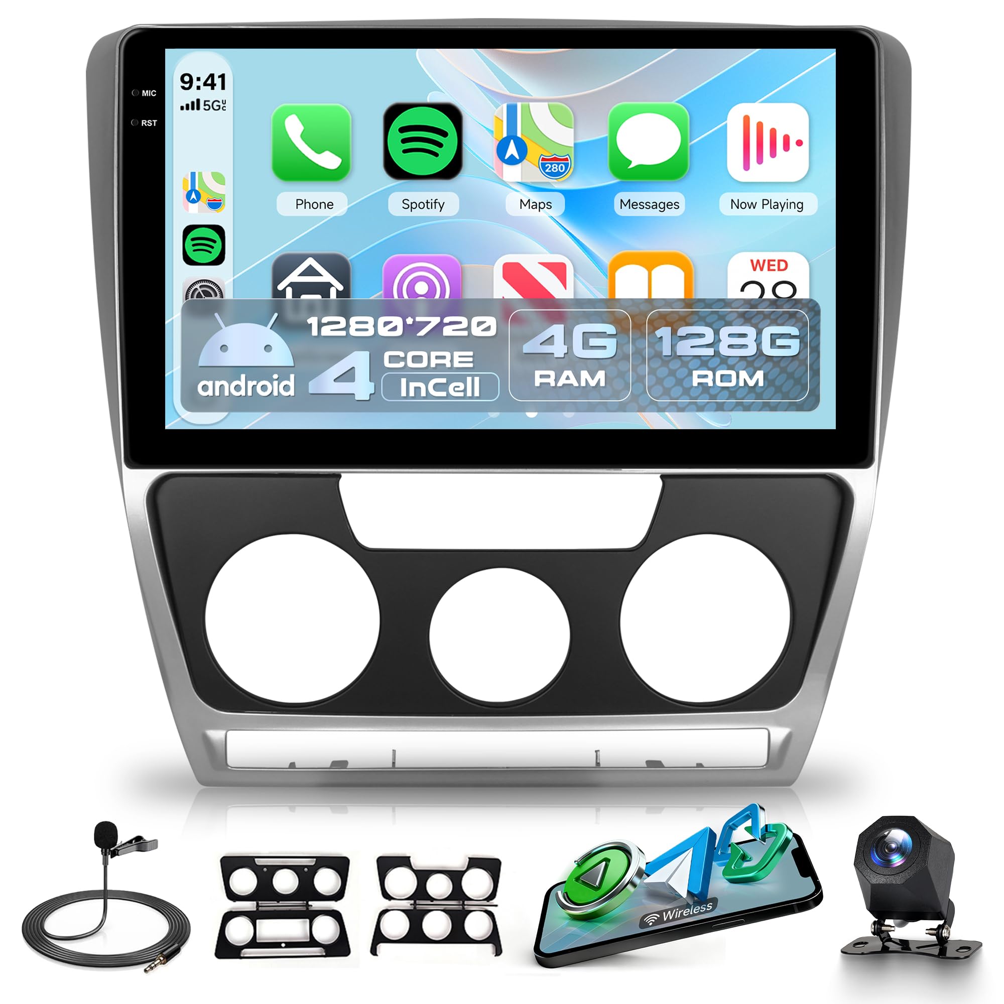 Autoradio Android 10.1" per VW Skoda Octavia