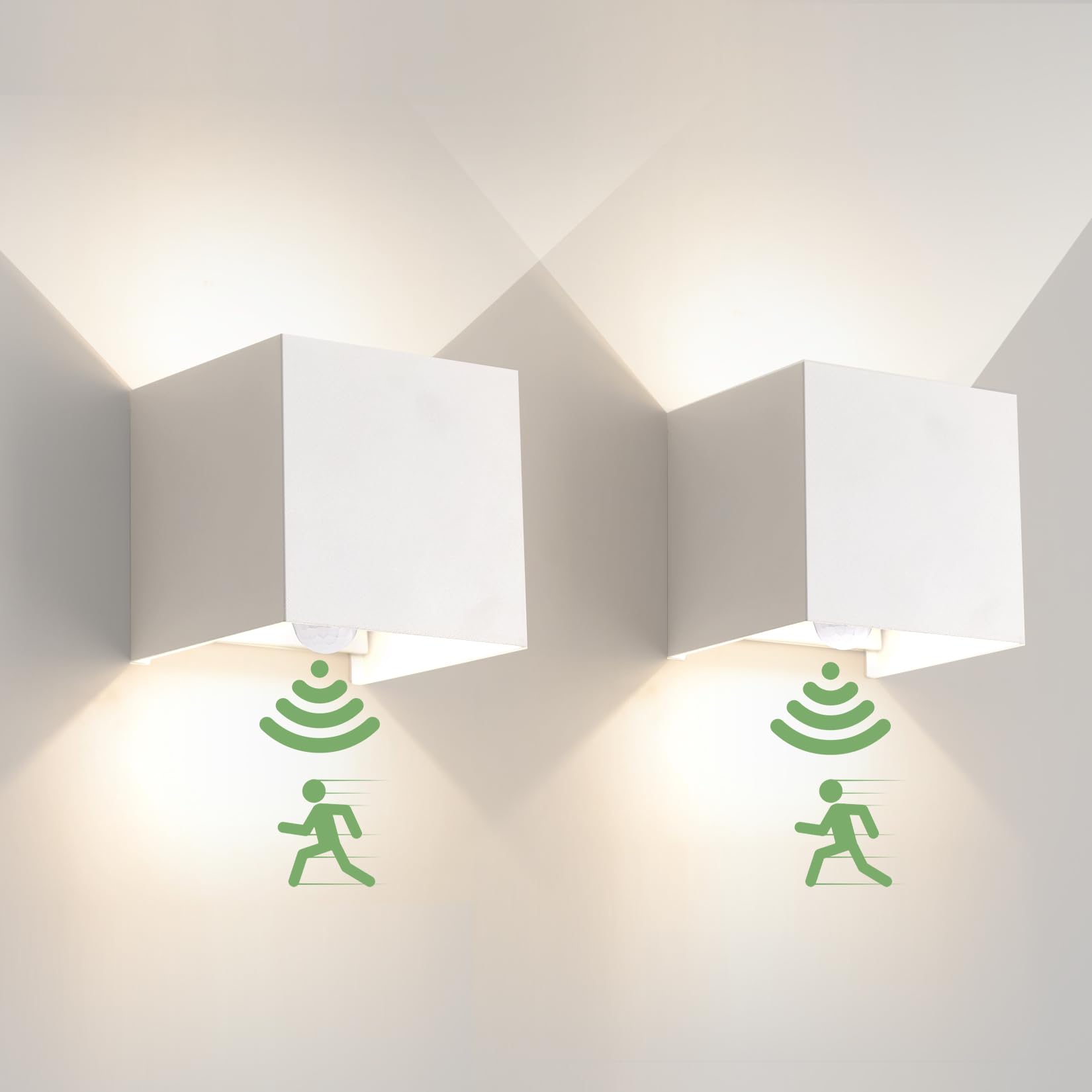 Applique da Parete a LED 6W con Sensori, 2 pezzi