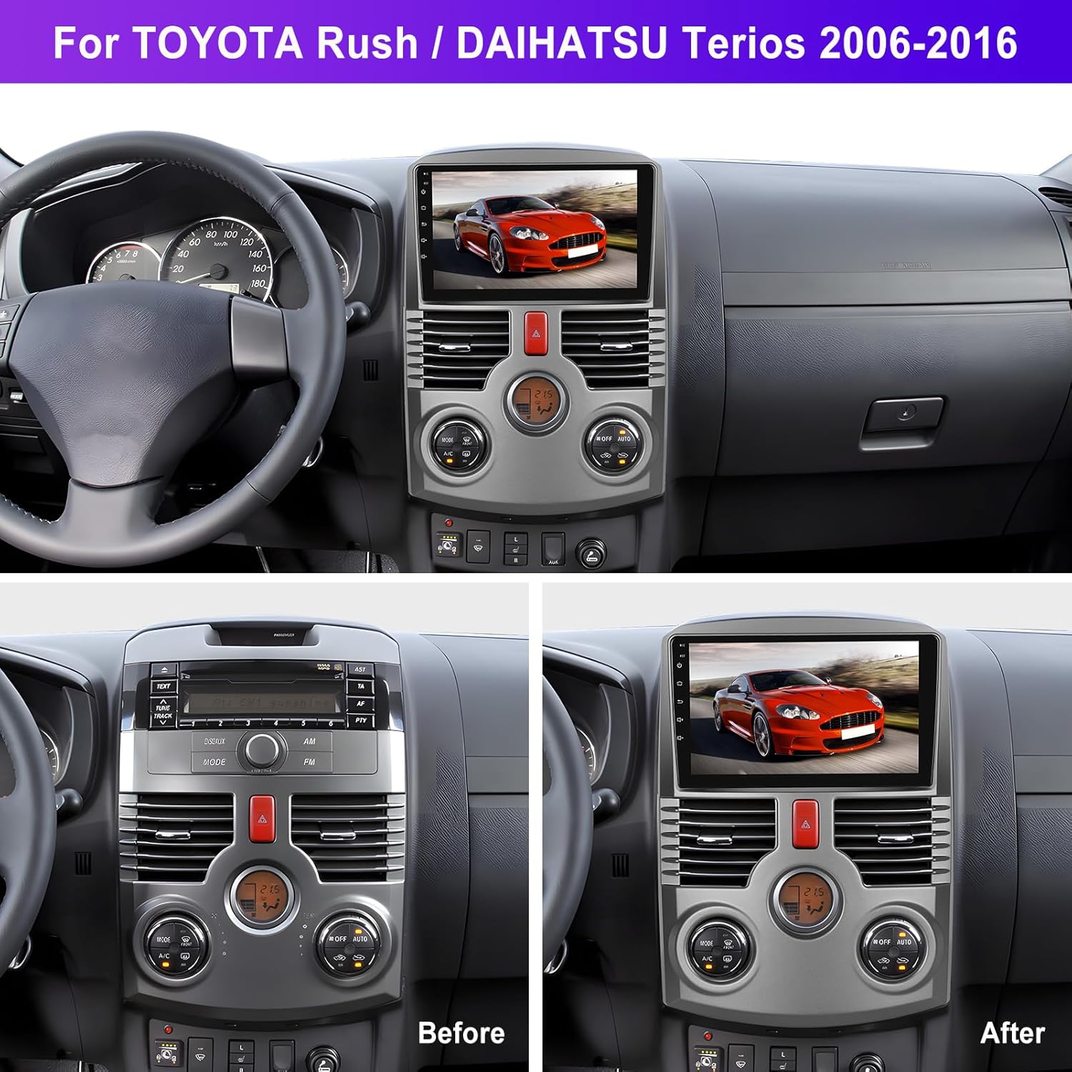 Android Autoradio 9" IPS per Toyota Rush/Daihatsu Terios - immagine 2