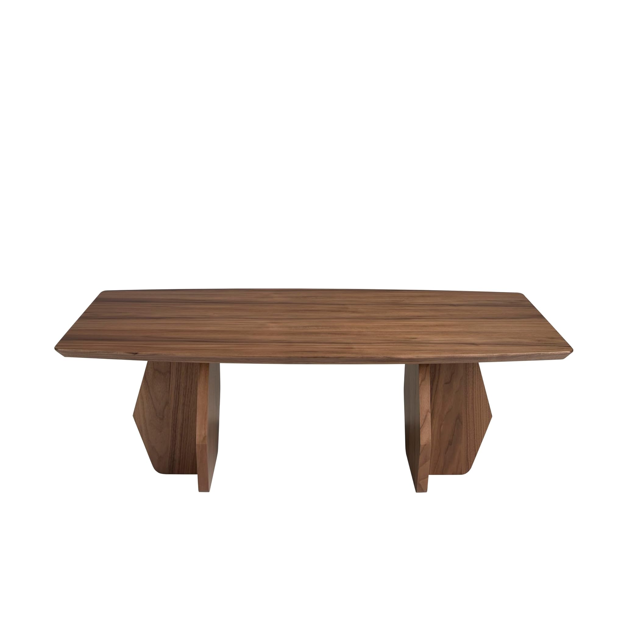 Mesa Centro Ovale con Tapa e Patas in Legno Noce