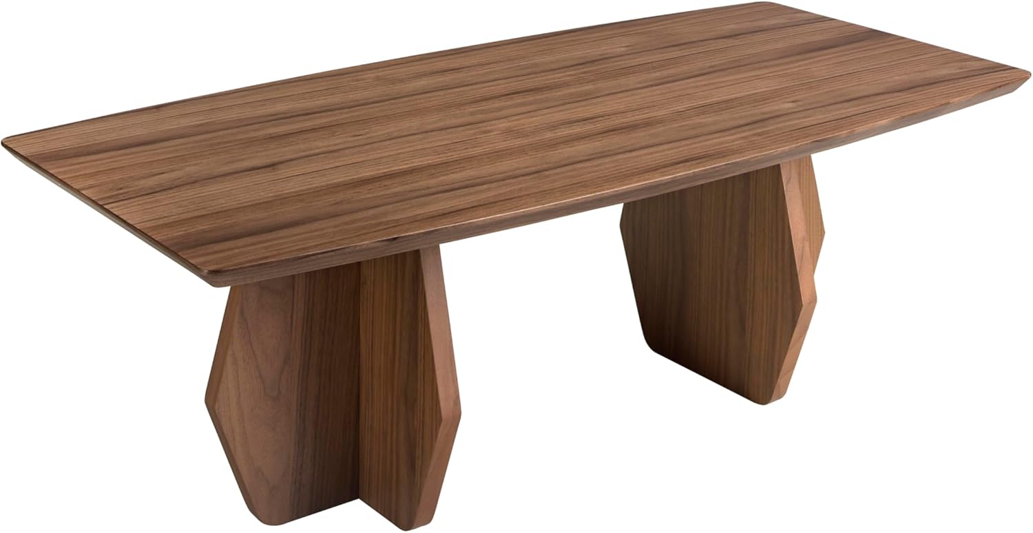 Mesa Centro Ovale con Tapa e Patas in Legno Noce - immagine 3