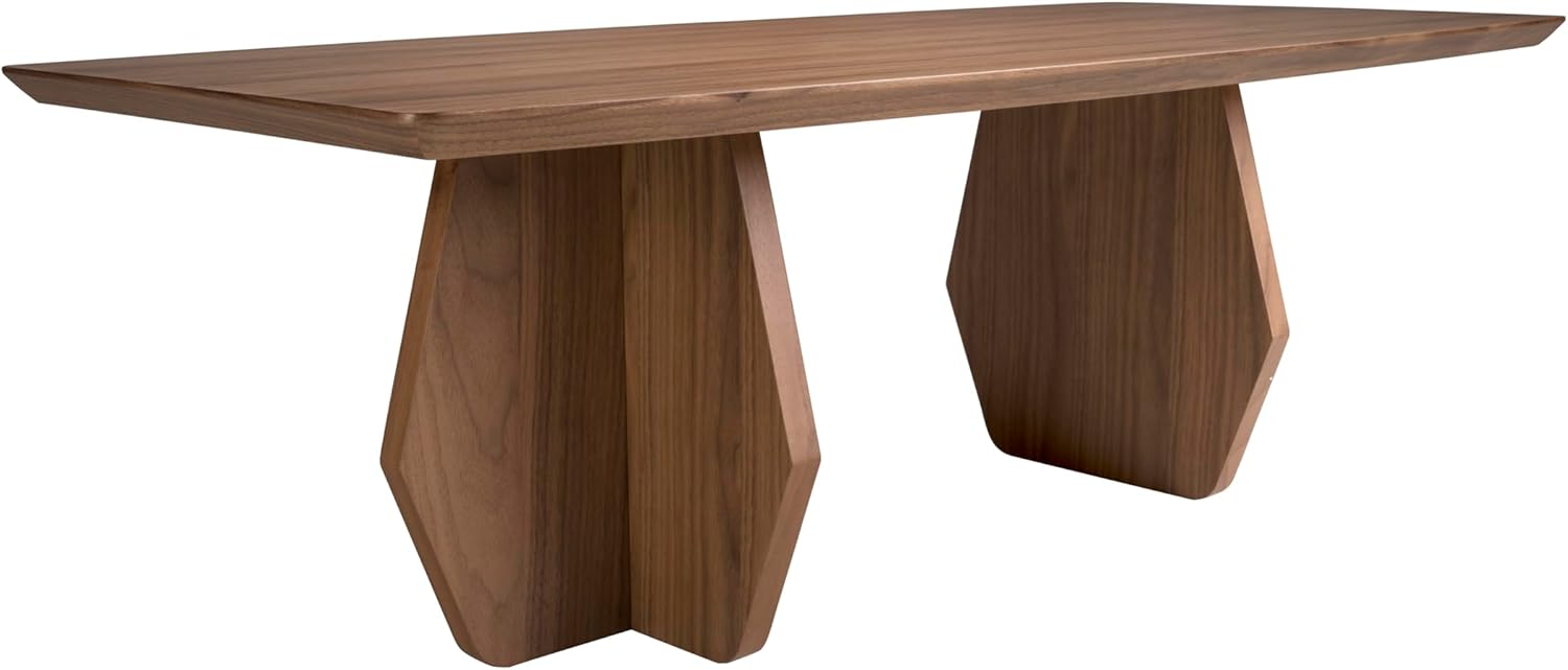 Mesa Centro Ovale con Tapa e Patas in Legno Noce - immagine 4
