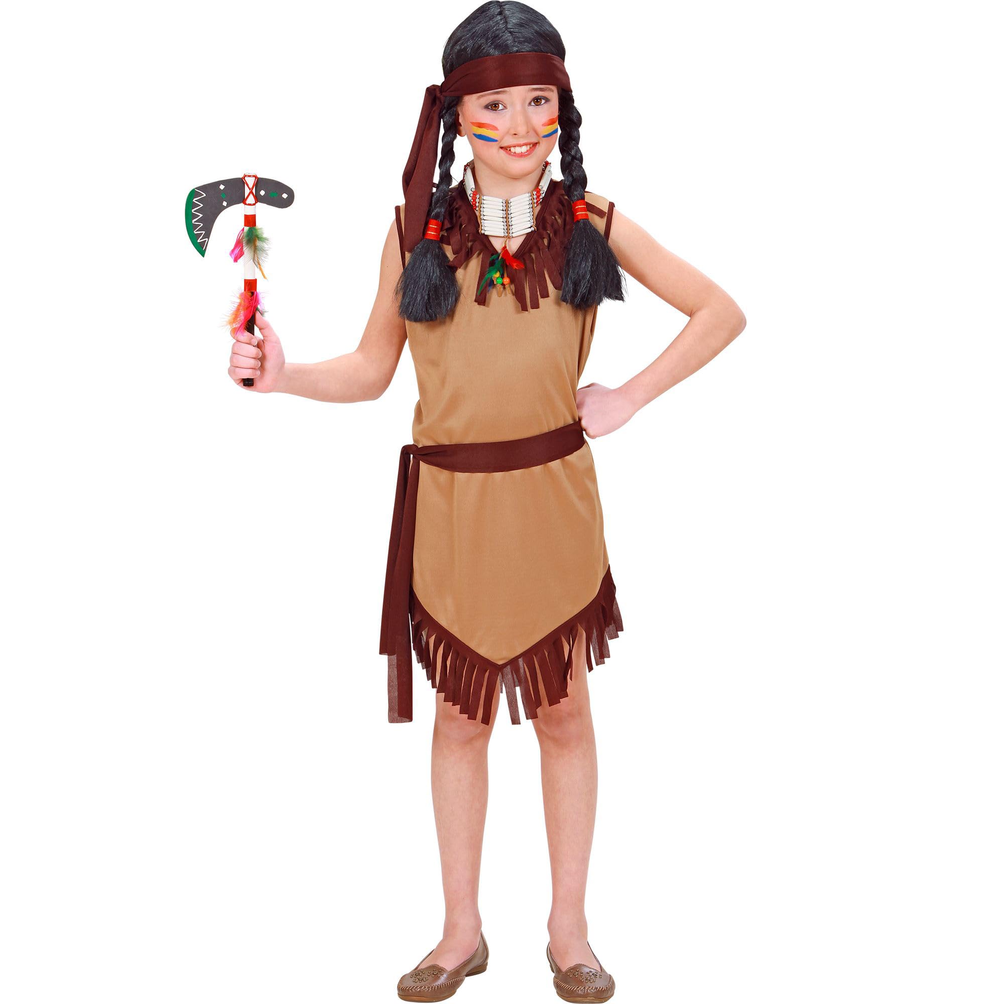 W WIDMANN MILANO Party Fashion - Costume da bambina da indiana, abito, Far West, figlia del capo tribù, costumi di carnevale