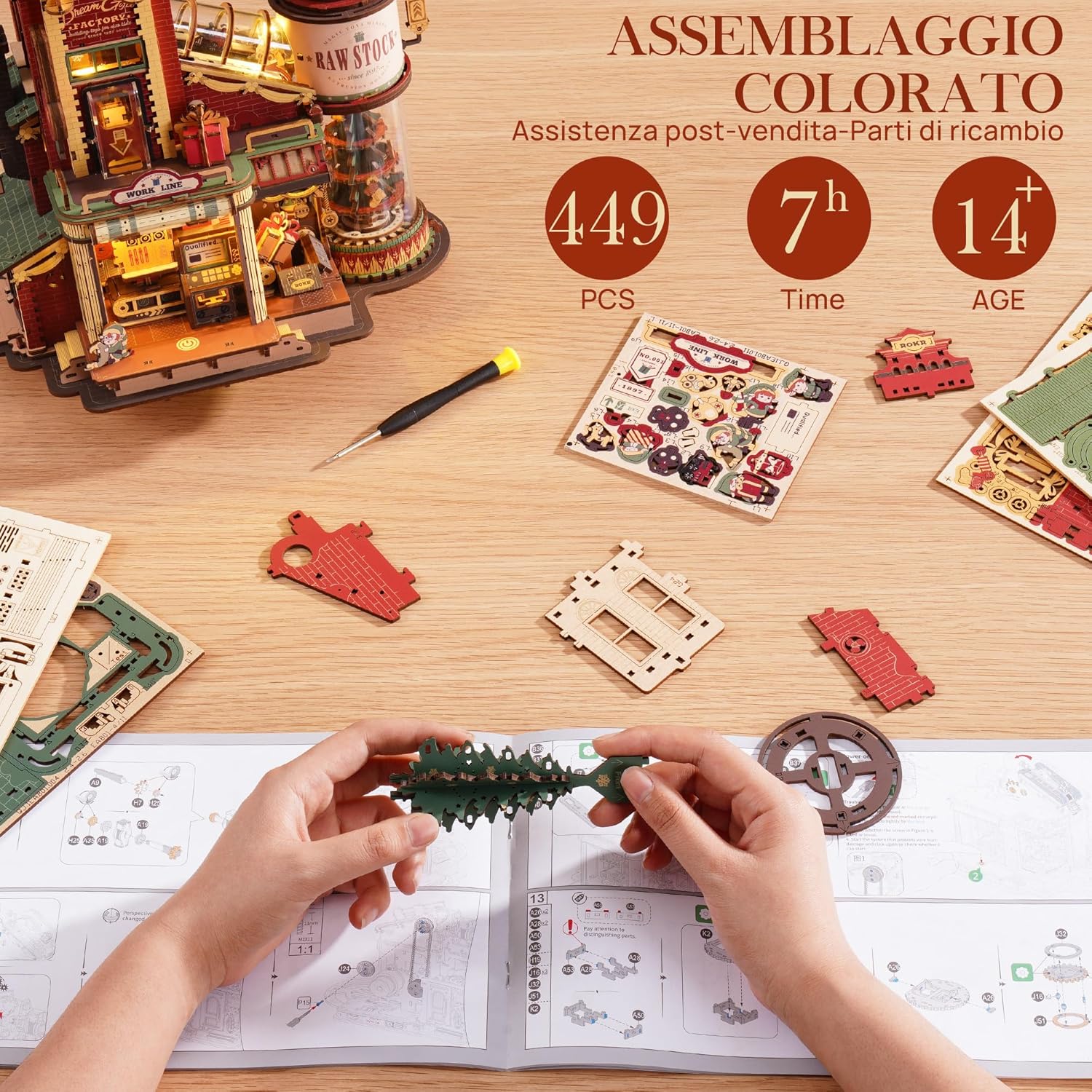 Rokr Puzzle 3D in Legno - Dream Gift Factory EAB01 - immagine 3