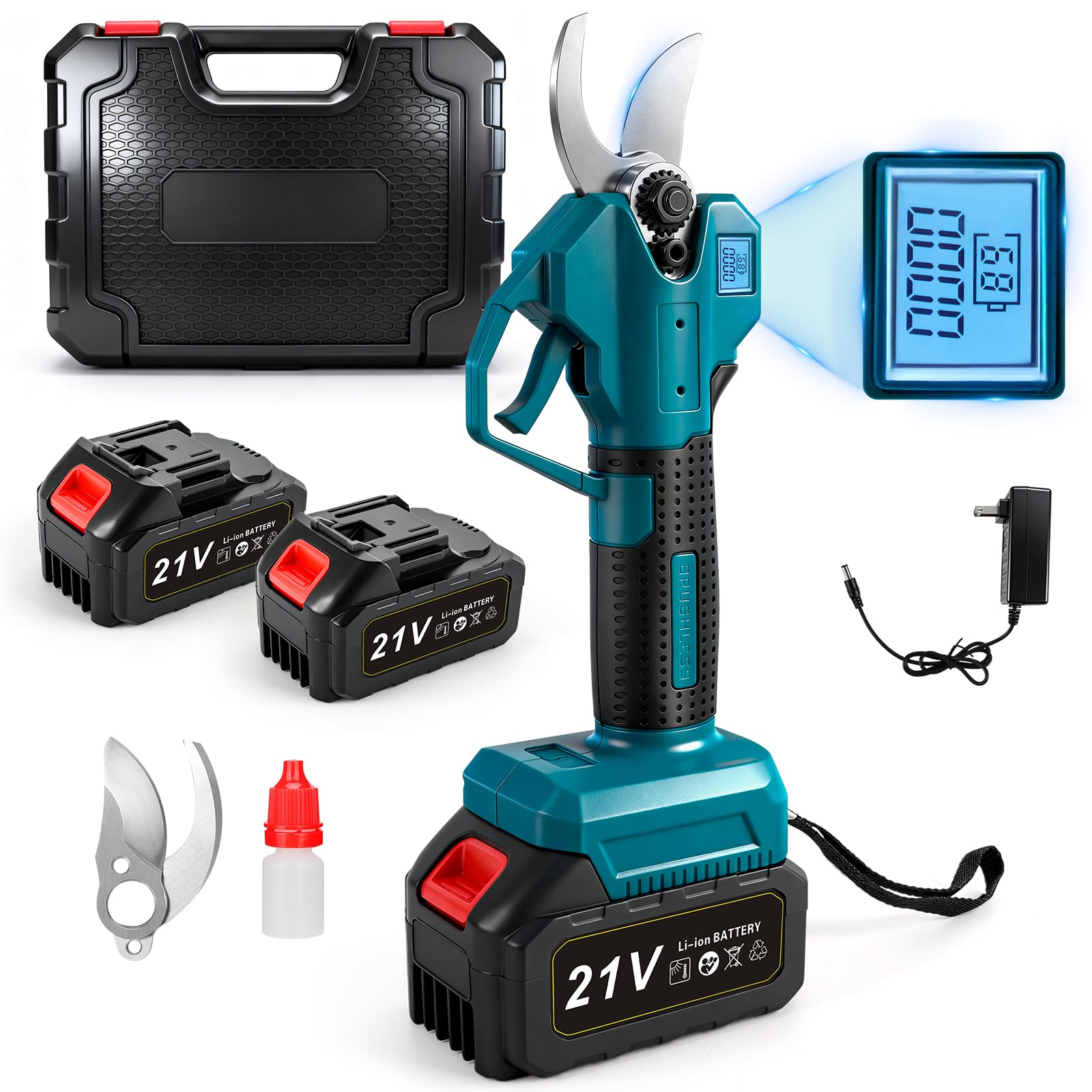 Forbici Potatura a Batteria 30 mm con Display LCD