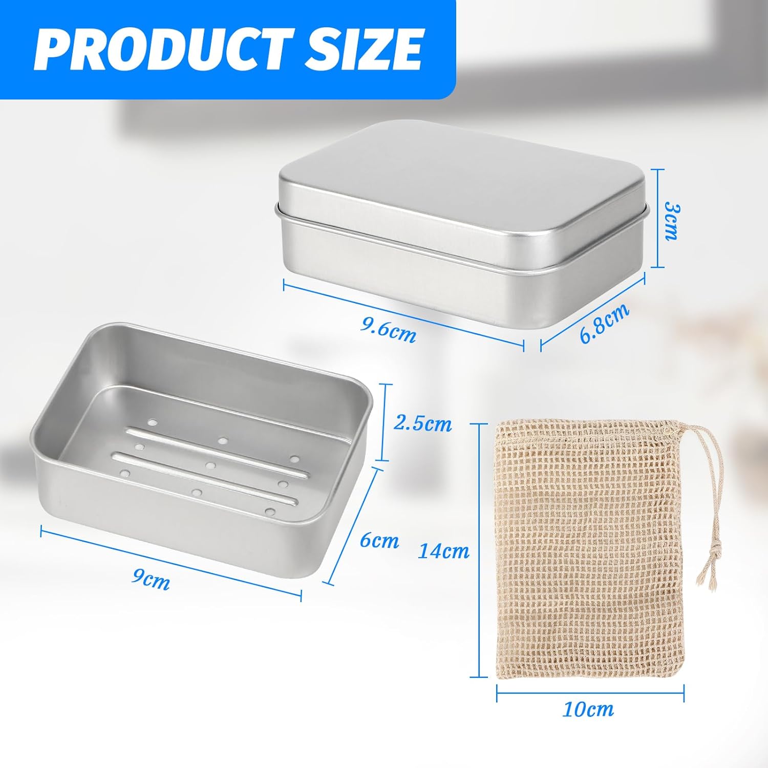 Porta Saponetta in Alluminio con Scolapiatti - immagine 2