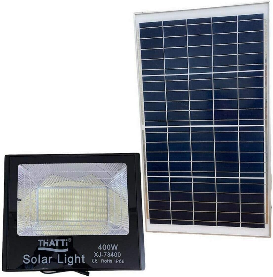 Squado Faro LED 400W con Pannello Solare